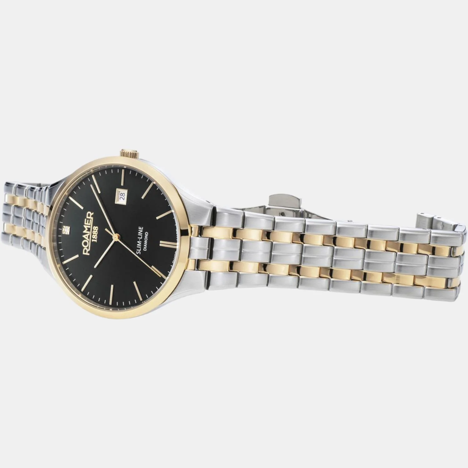 Slim-Line Men Quartz Black Dial Analog Stainless Steel Watch 864833 47 85 50 - Image 2