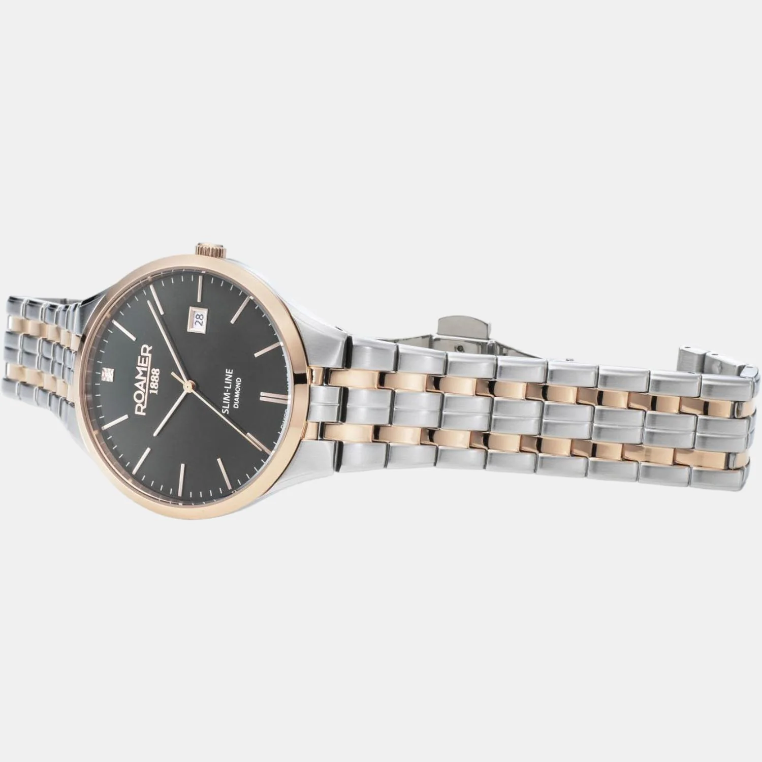 Slim-Line Men Quartz Grey Dial Analog Stainless Steel Watch 864833 49 55 50 - Image 4