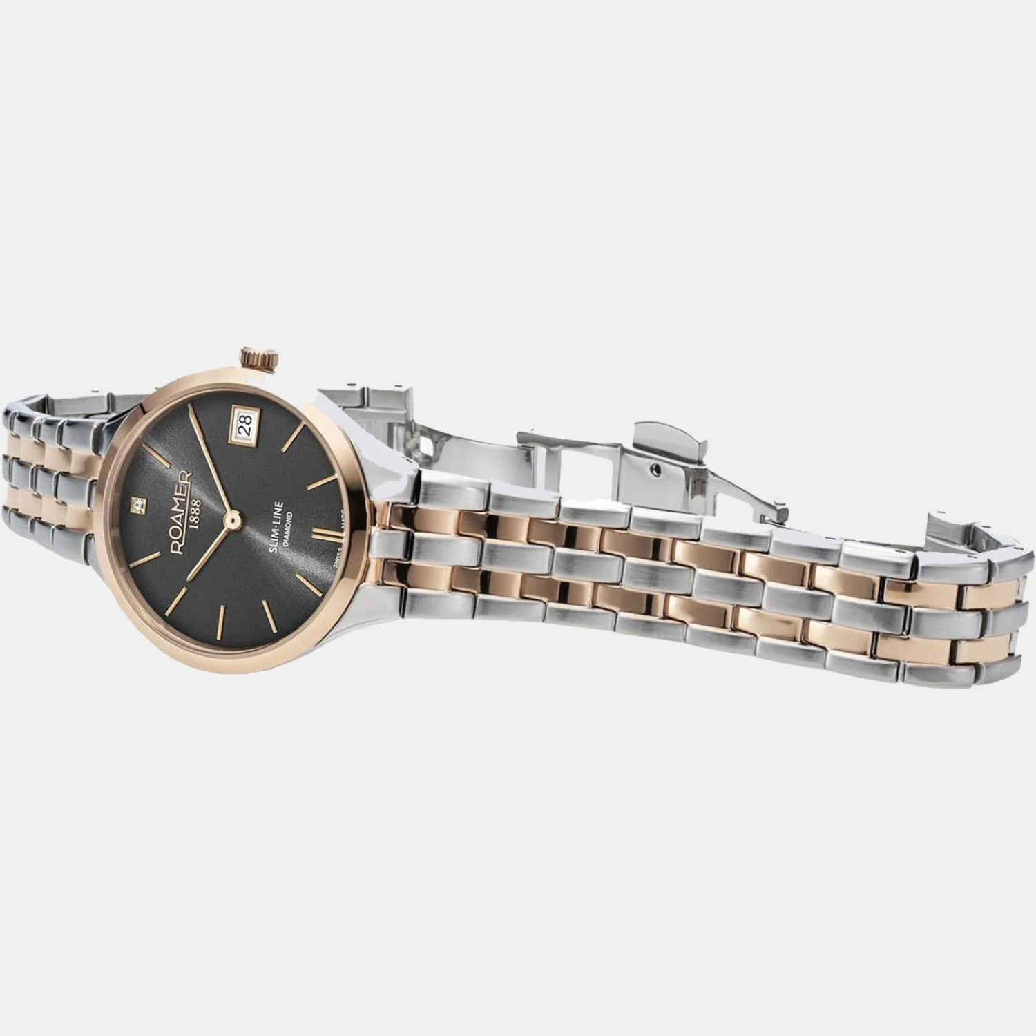 Slim-Line Women Automatic Grey Dial Analog Stainless Steel Watch 864857 49 55 50 - Image 2