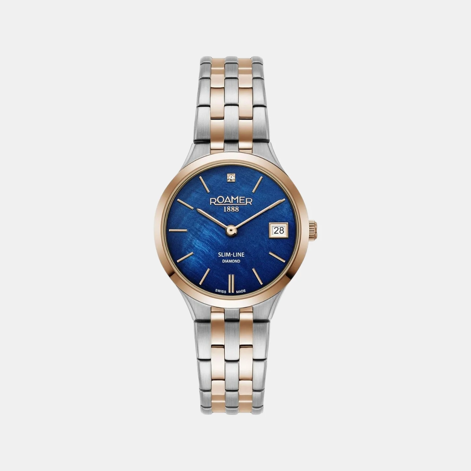 Slim-Line Women Quartz Mother Of Pearl Dial Analog Stainless Steel Watch 864857 49 40 50 - Image 2