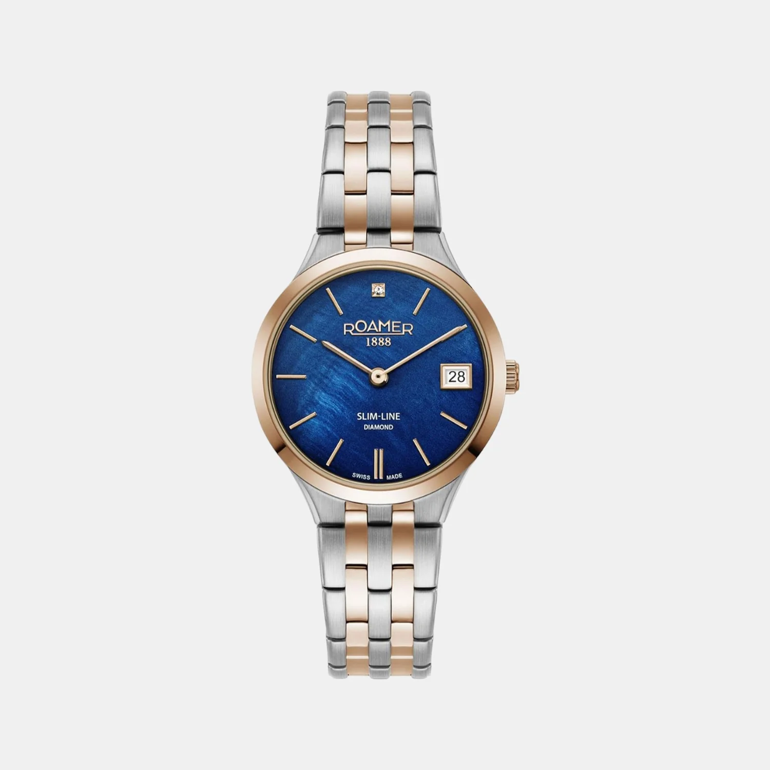 Slim-Line Women Quartz Mother Of Pearl Dial Analog Stainless Steel Watch 864857 49 40 50 - Image 3