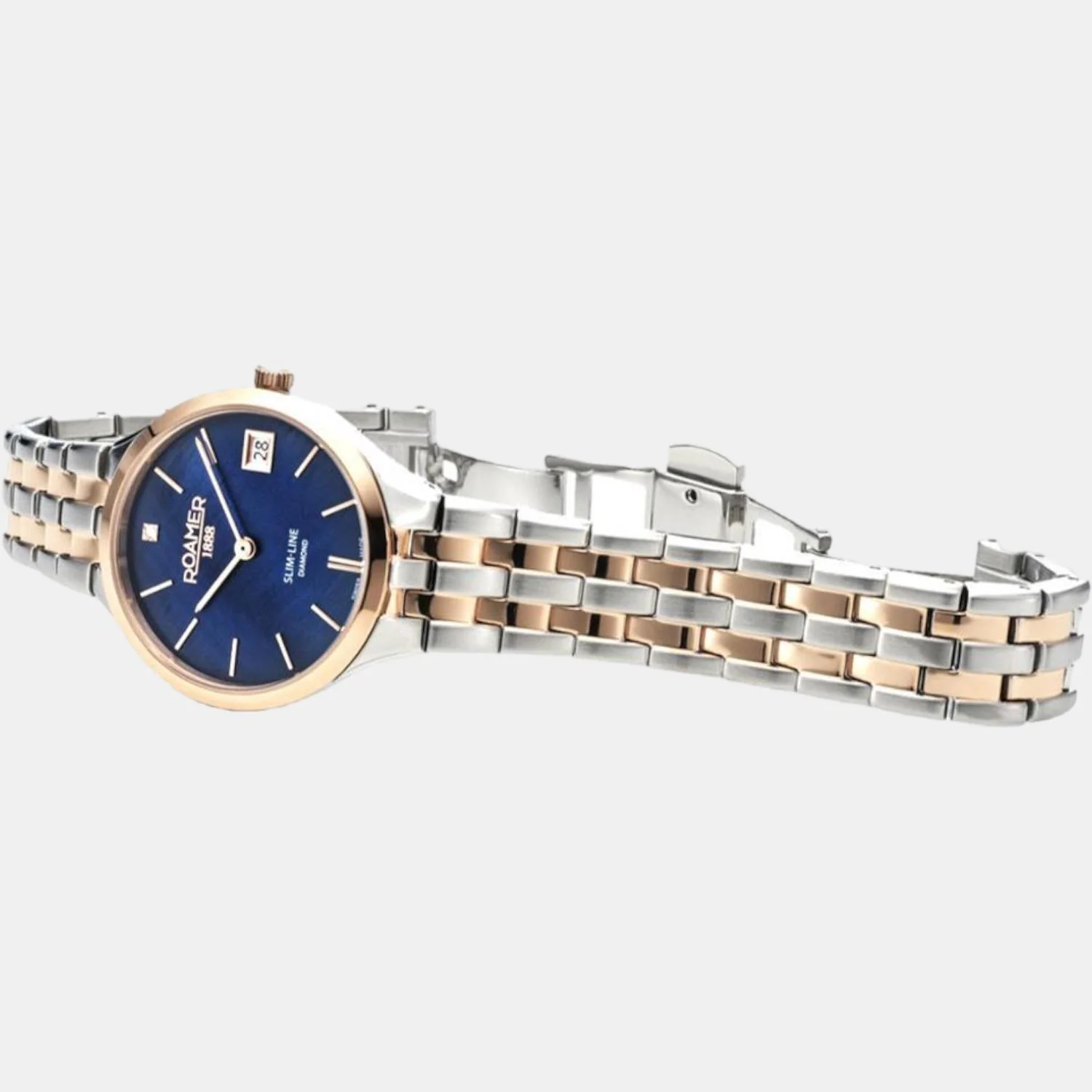 Slim-Line Women Quartz Mother Of Pearl Dial Analog Stainless Steel Watch 864857 49 40 50 - Image 5