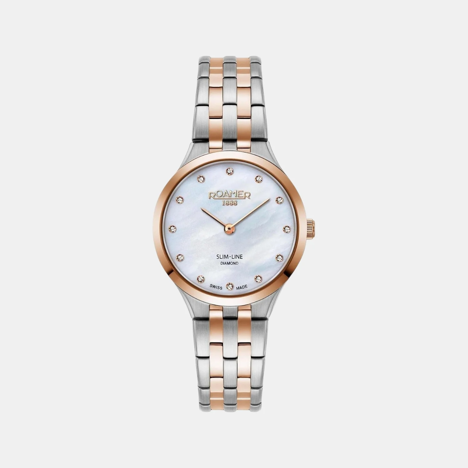 Slim-Line Women Quartz Mother Of Pearl Dial Analog Stainless Steel Watch 512847 49 89 20