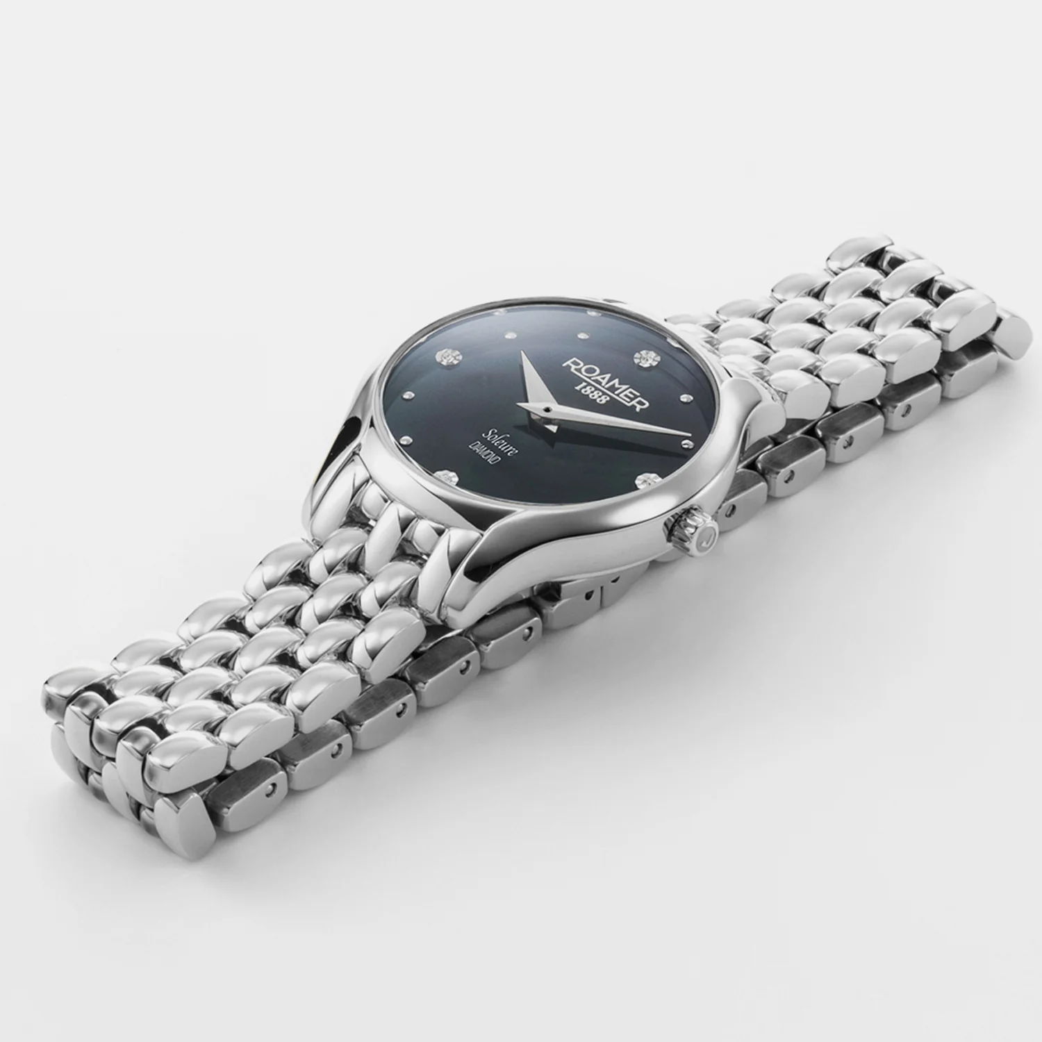 Soleure Women Quartz Black Mother Of Pearl Dial Analog Stainless Steel Watch 547857 41 85 50 - Image 2