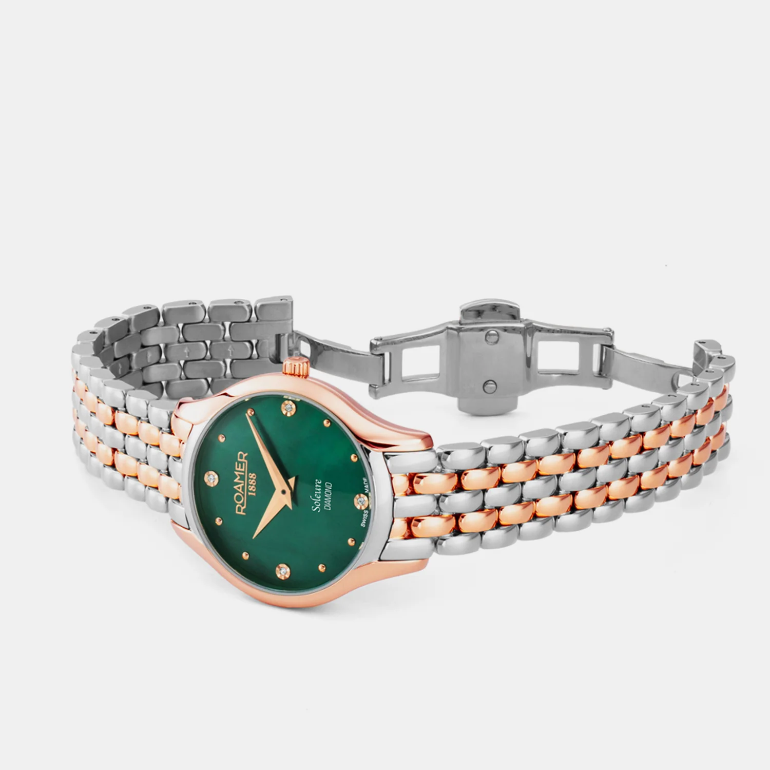 Soleure Women Quartz Green Mother Of Pearl Dial Analog Stainless Steel Watch 547857 49 75 50 - Image 3