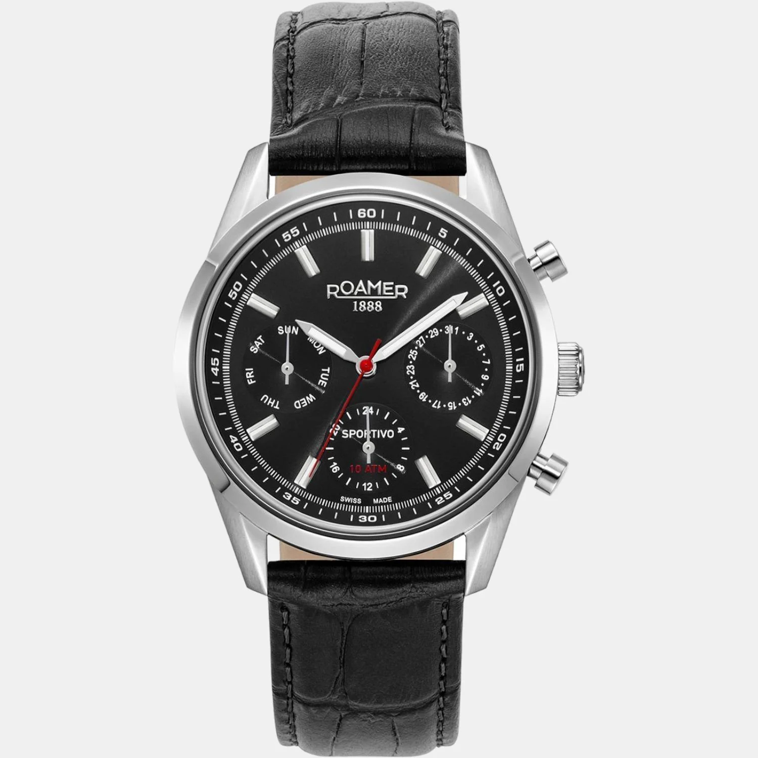 Sportivo Men Quartz Black Dial Analog Stainless Steel Watch 856982 41 55 70 - Image 4