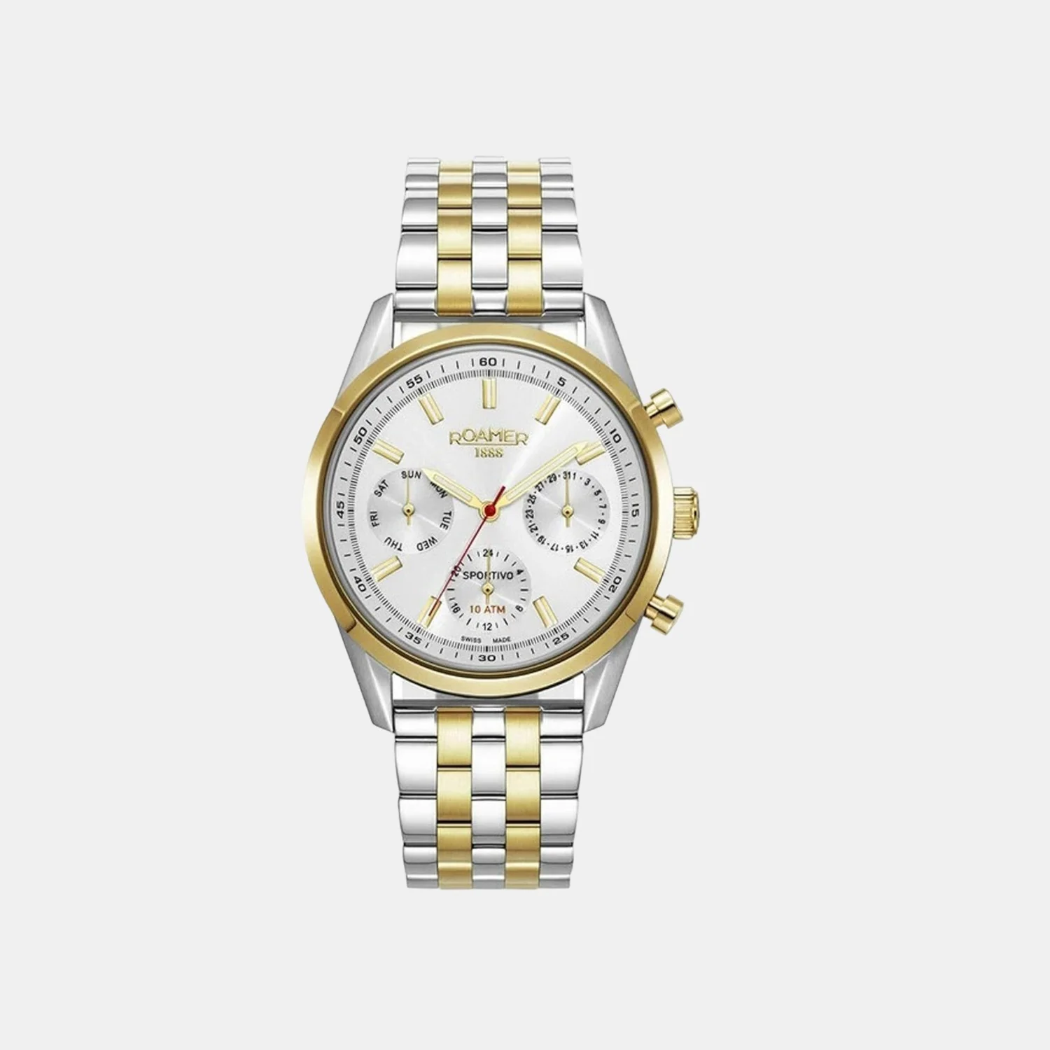Sportivo Men Quartz Silver Dial Multi-Function Stainless Steel Watch 856982 47 15 70