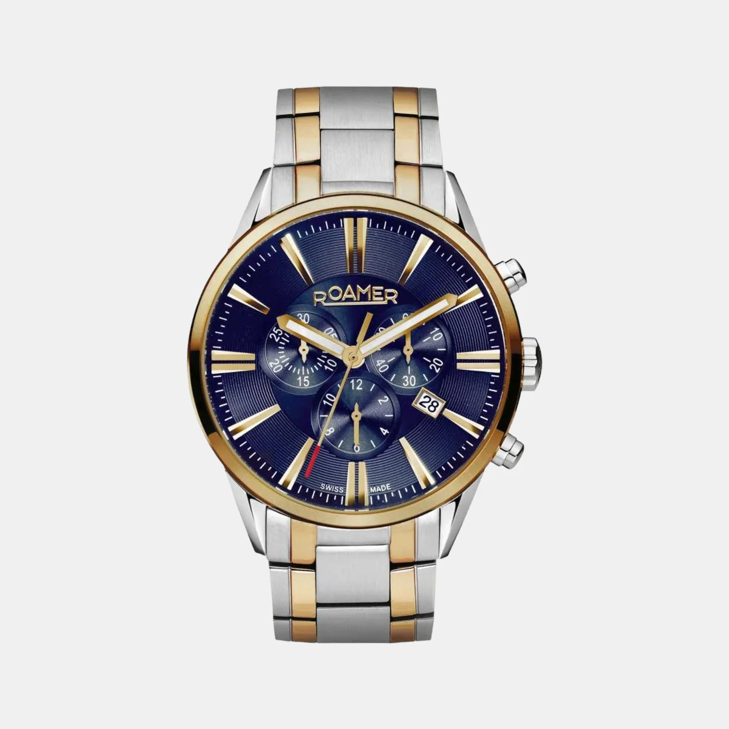 Superior Chrono Men Quartz Blue Dial Analog Stainless Steel Watch 508837 47 45 50