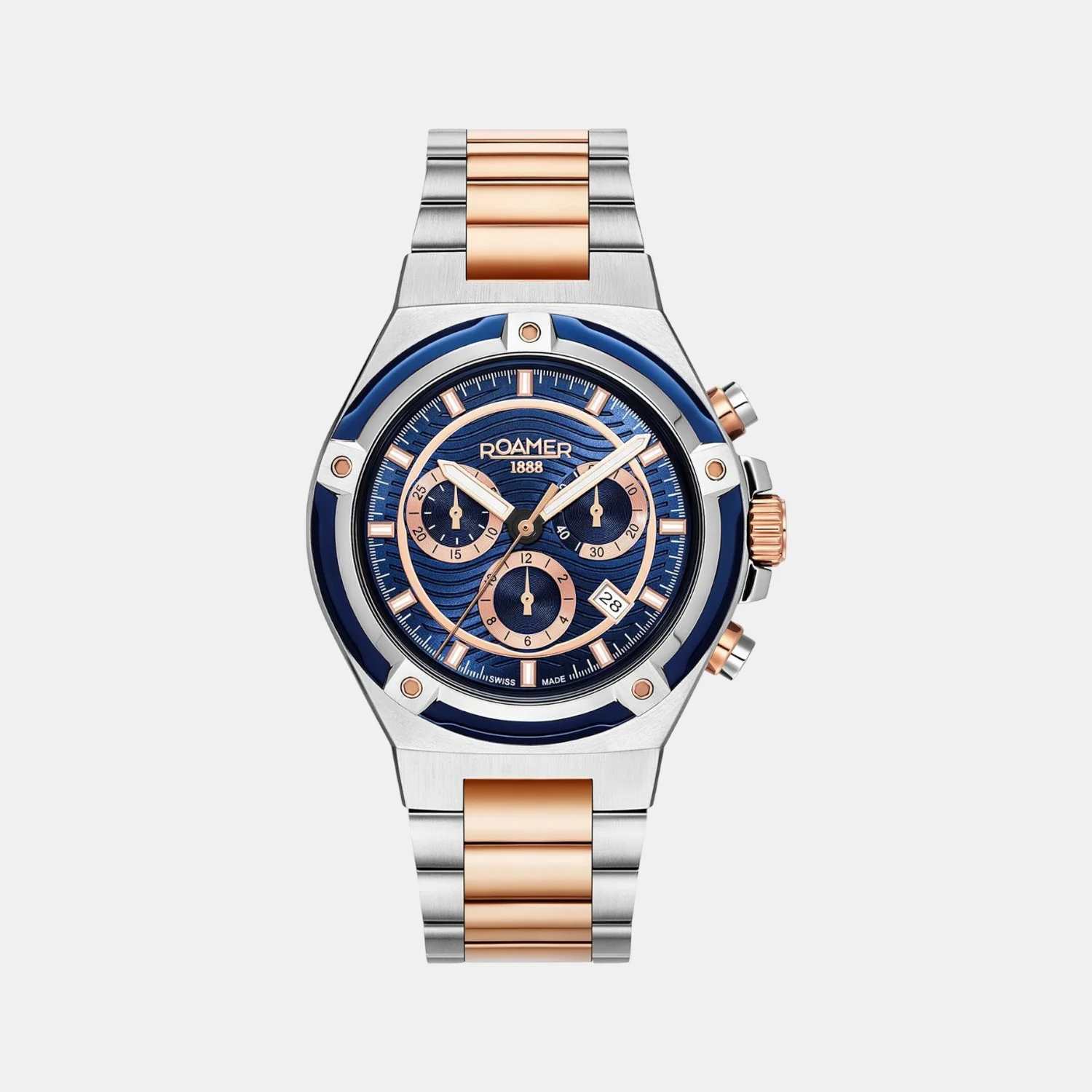 Tempomaster Chrono Men Quartz Blue Dial Analog Stainless Steel Watch 221837 49 45 20 - Image 3