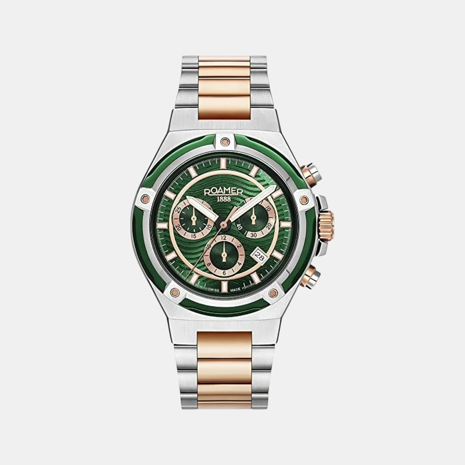 Tempomaster Chrono Men Quartz Green Dial Analog Stainless Steel Watch 221837 49 75 20 - Image 2