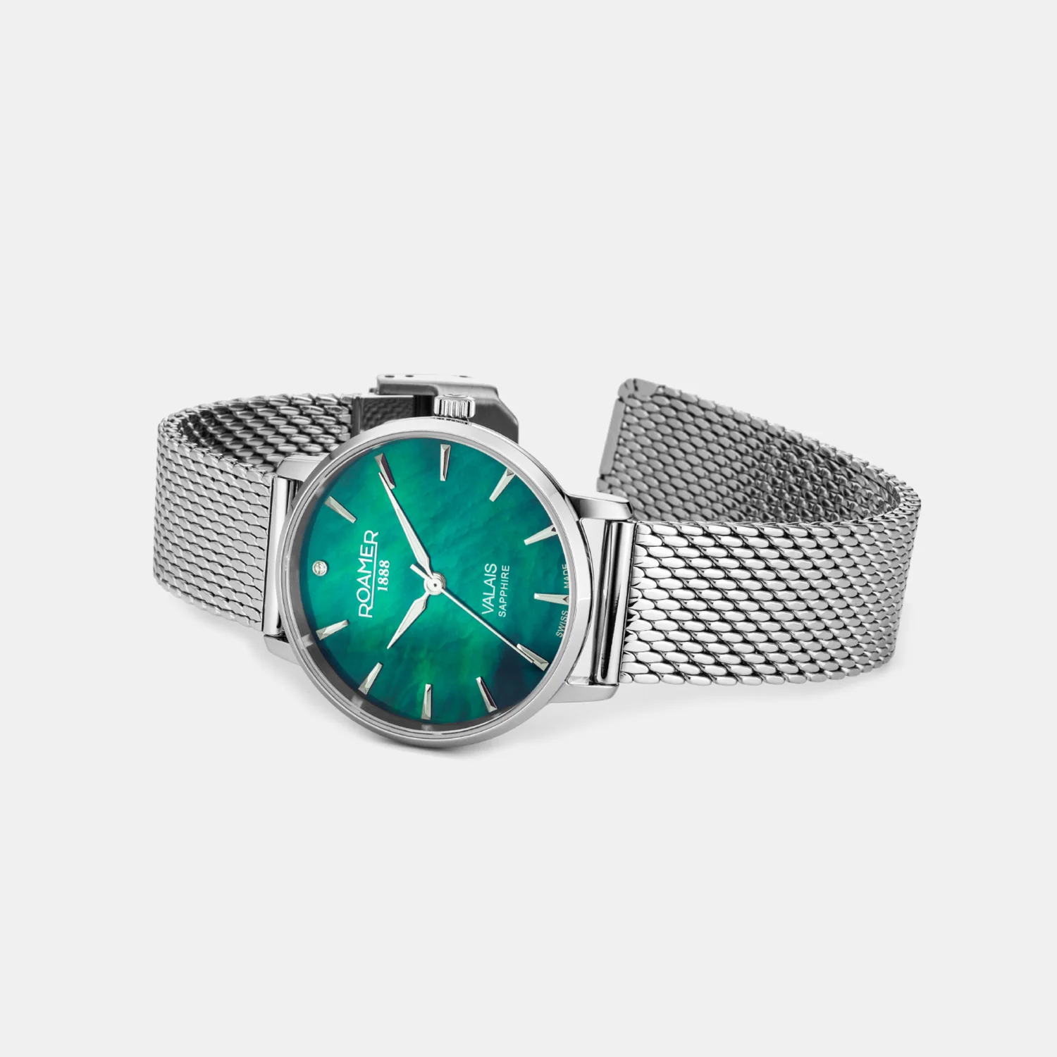 Valais Women Quartz Green Mother Of Pearl Dial Analog Leather Watch 989847 41 70 05 - Image 5