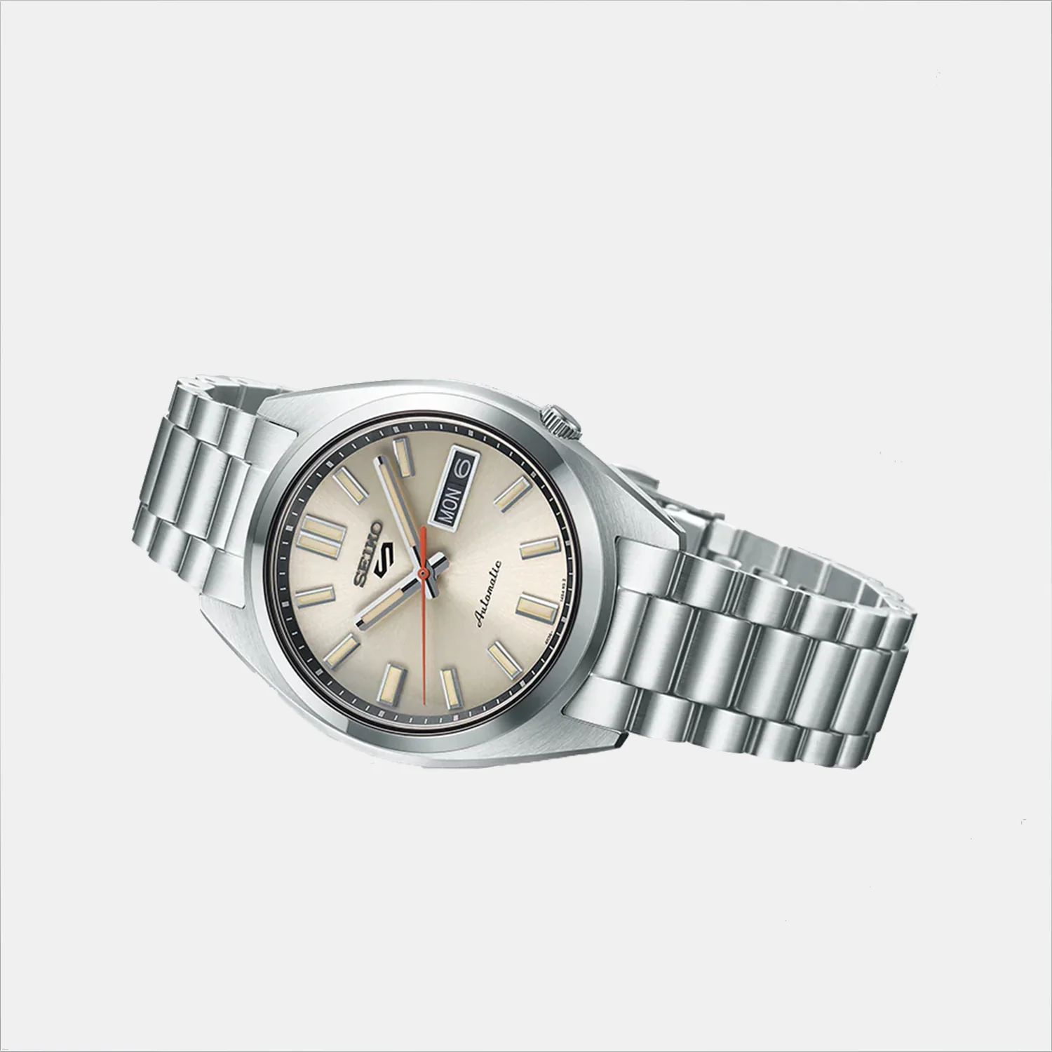 5 Sports Men Automatic Beige Dial Analog Stainless Steel Watch SRPK91K1 - Image 2