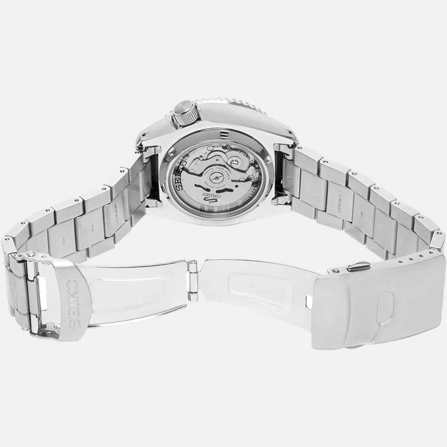 5 Sports Men Automatic Black Dial Analog Stainless Steel Watch SRPD55K1 - Image 4