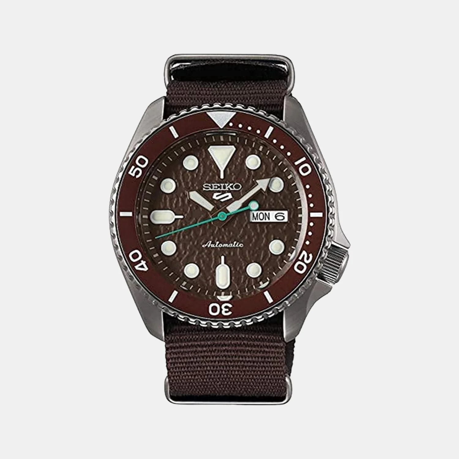 5 Sports Men Automatic Brown Dial Analog Nylon Watch SRPD85K1