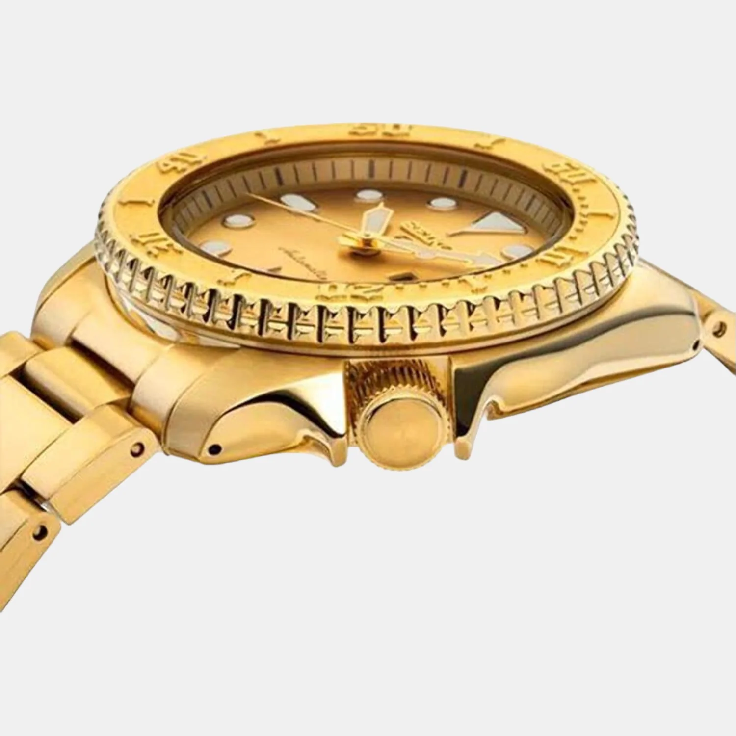 5 Sports Men Automatic Gold Dial Analog Stainless Steel Watch SRPE74K1 - Image 2
