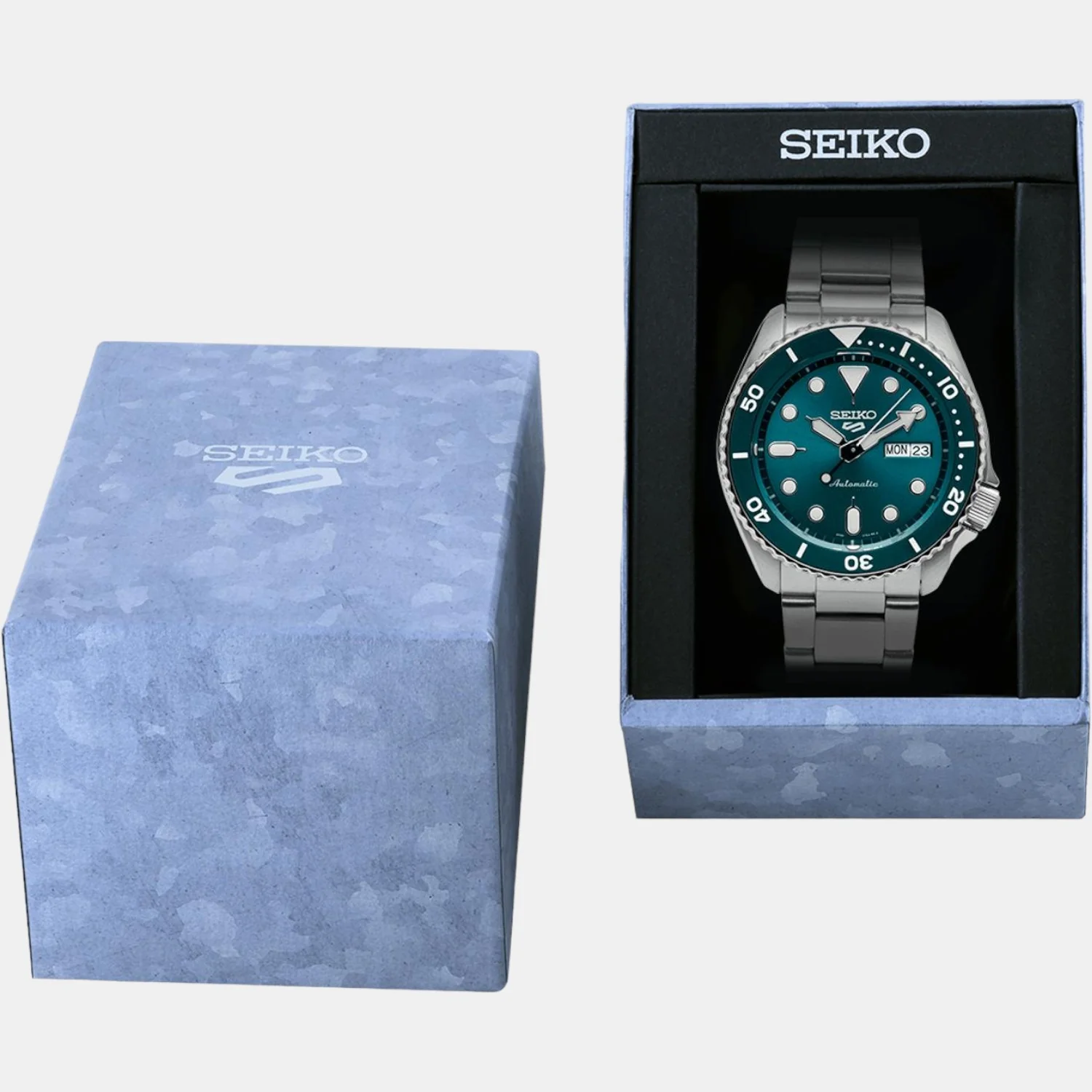 5 Sports Men Automatic Green Dial Analog Stainless Steel Watch SRPD61K1 - Image 4