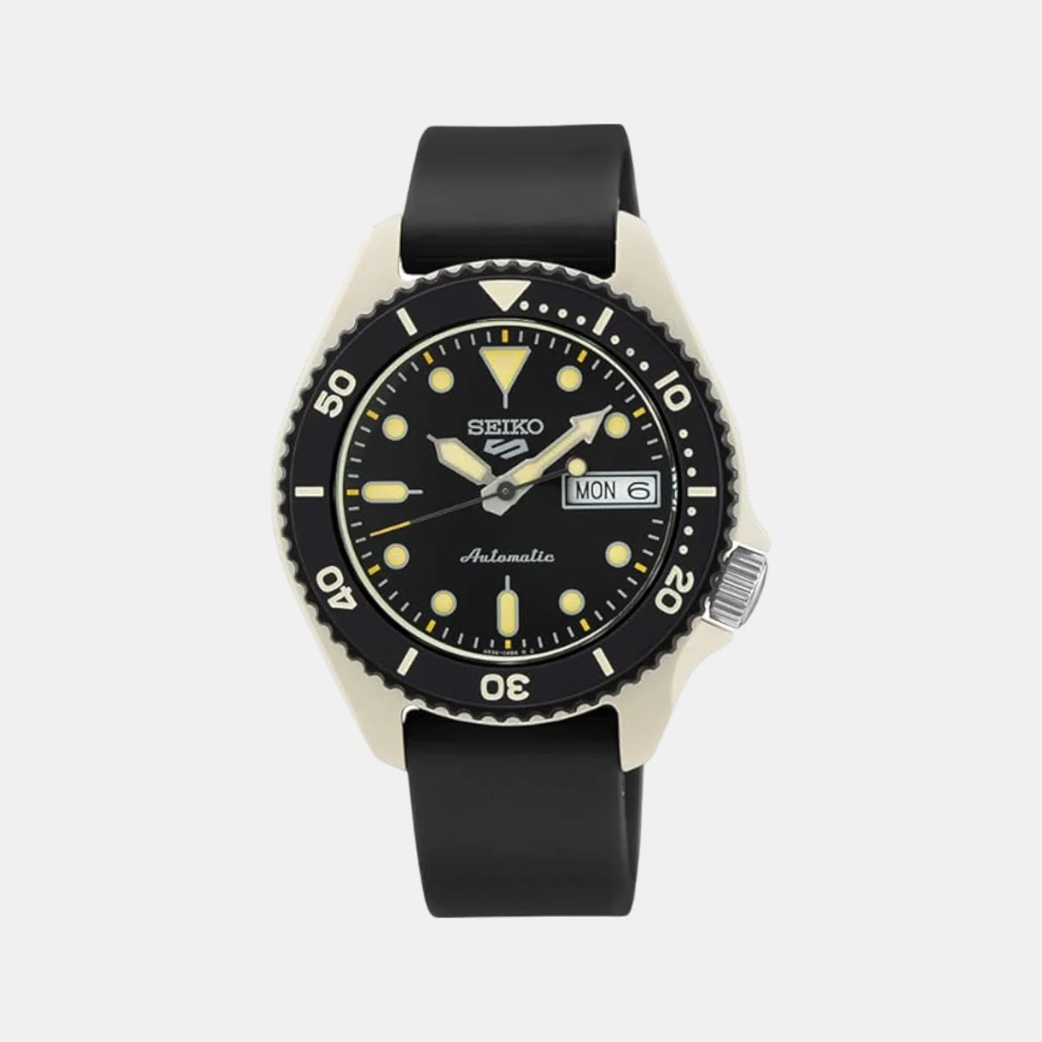 5 Sports Men Automatic Ivory Dial Analog Stainless Steel Watch SRPG79K1 - Image 2