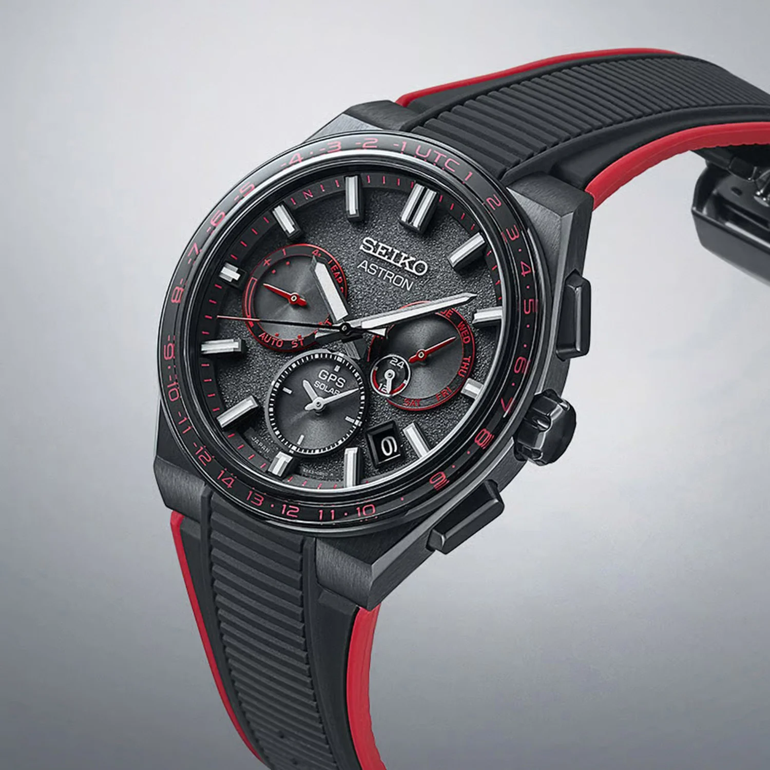 Astron Men 'Redshift' GPS Solar 5X Dual-Time Chronograph Limited Edition Watch SSH137J1 - Image 5