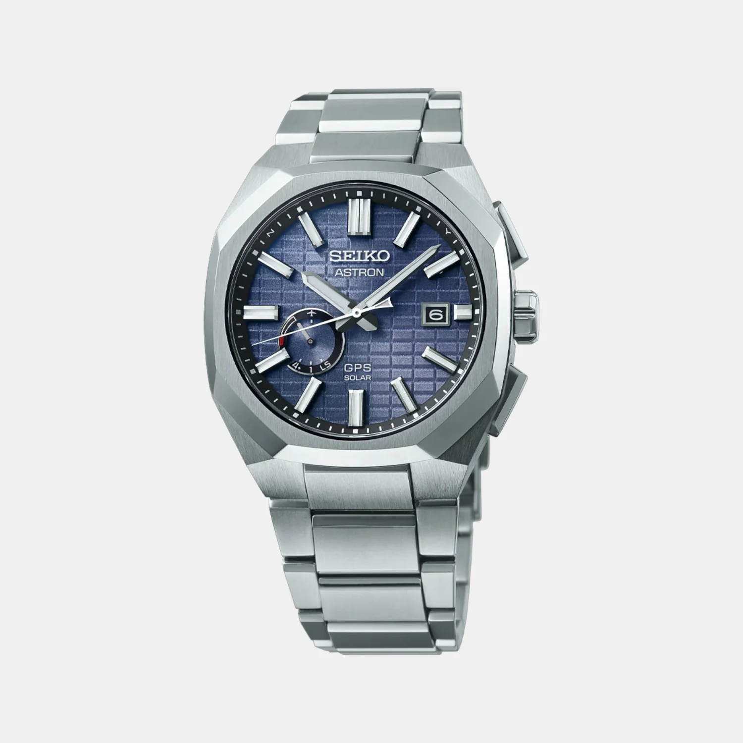 Astron Men Solar Sapphire Blue Dial Analog Stainless Steel Watch SSJ013J1 - Image 2