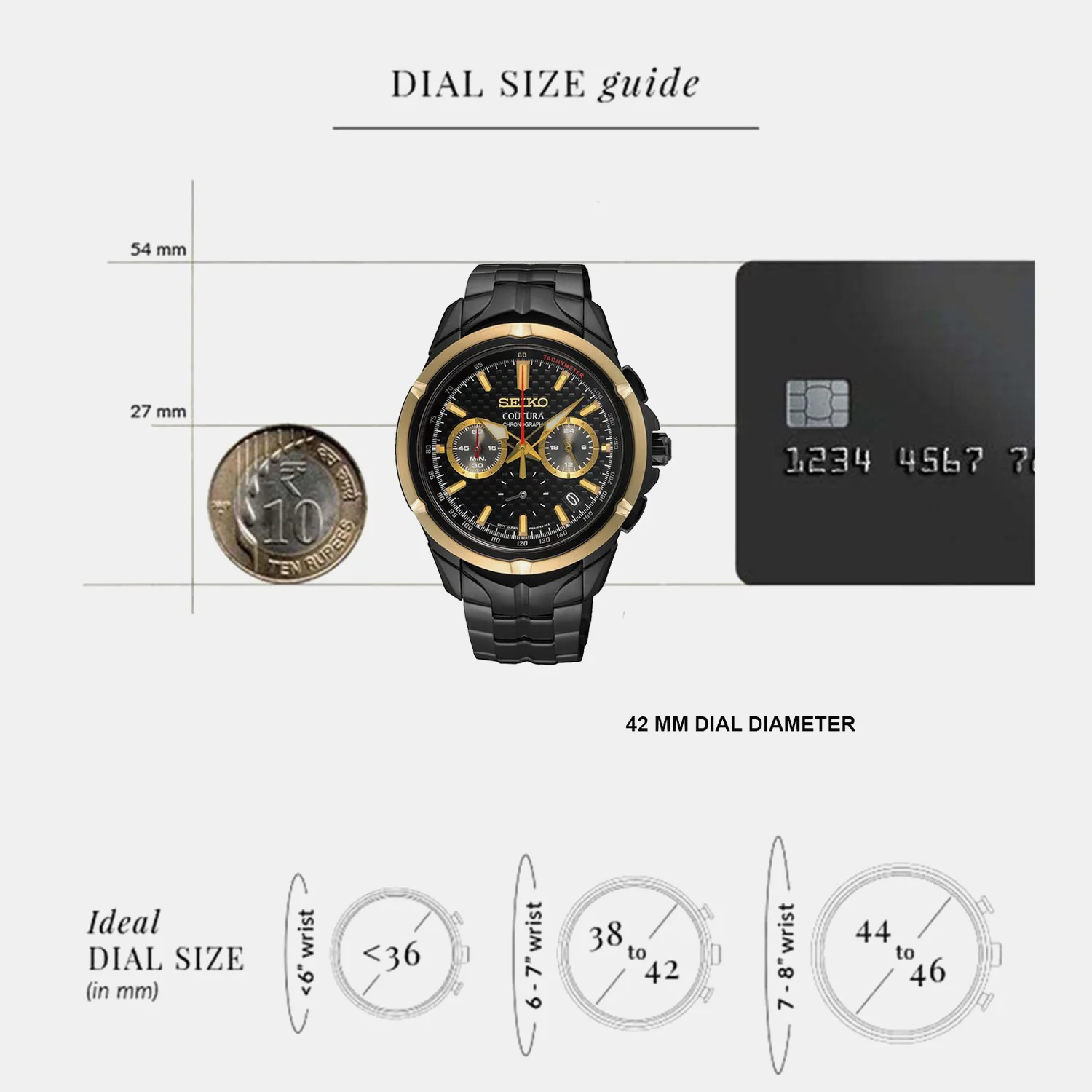 Coutura Men Quartz Black Dial Chronograph Stainless Steel Watch SSB442P1 - Image 6