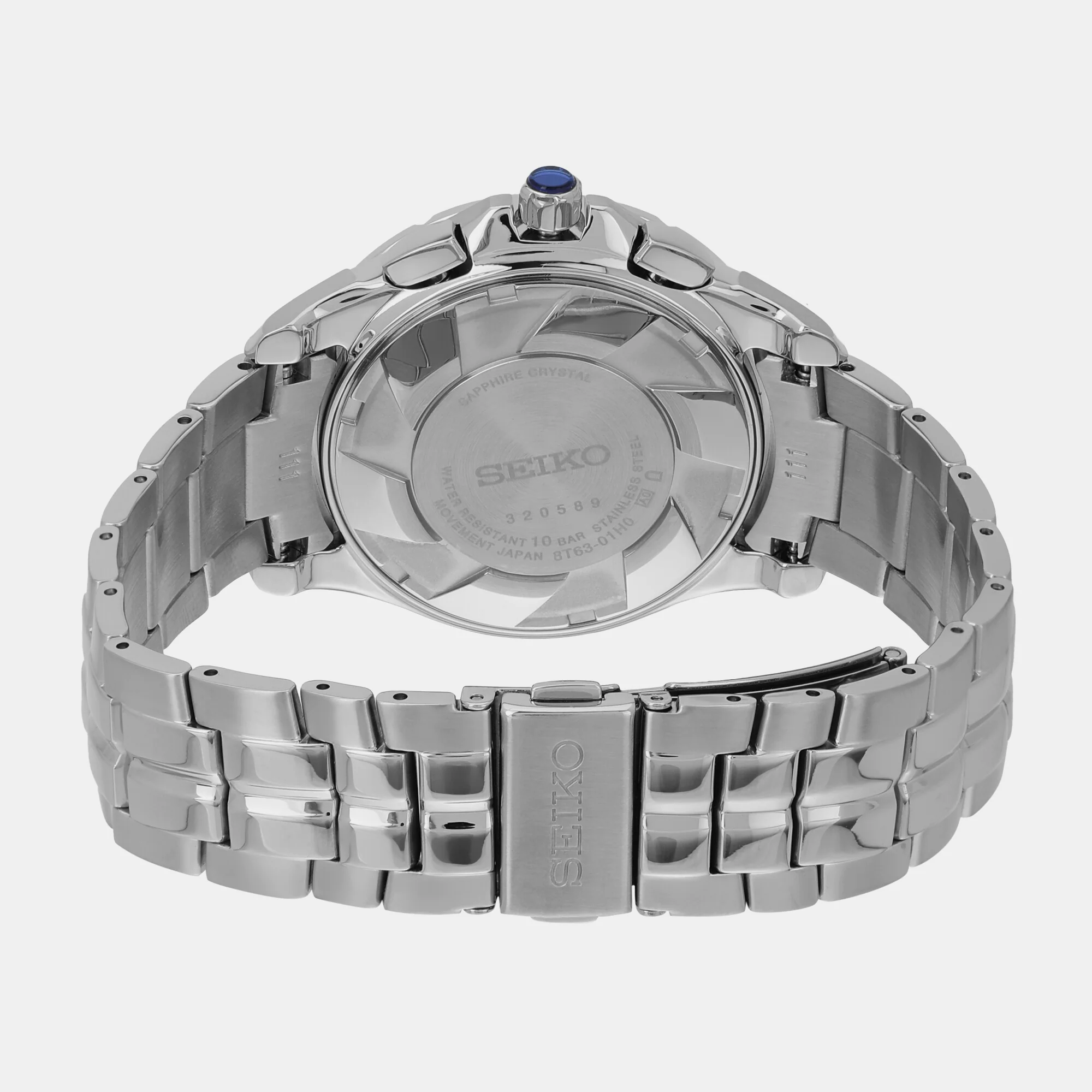 Coutura Men Quartz Blue Dial Chronograph Stainless Steel Watch SSB431P9 - Image 5