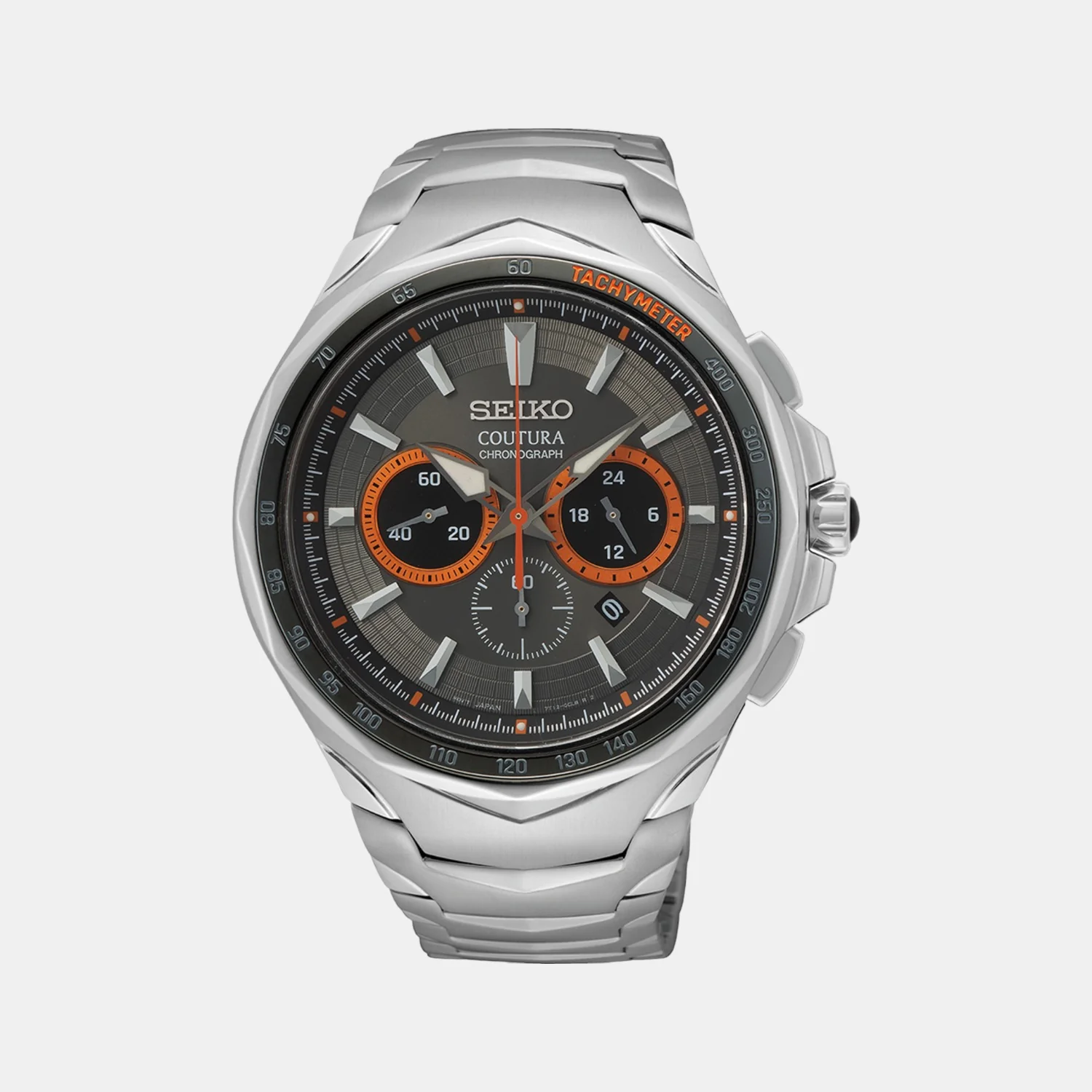 Coutura Men Quartz Grey Dial Chronograph Stainless Steel Watch SRWZ23P9