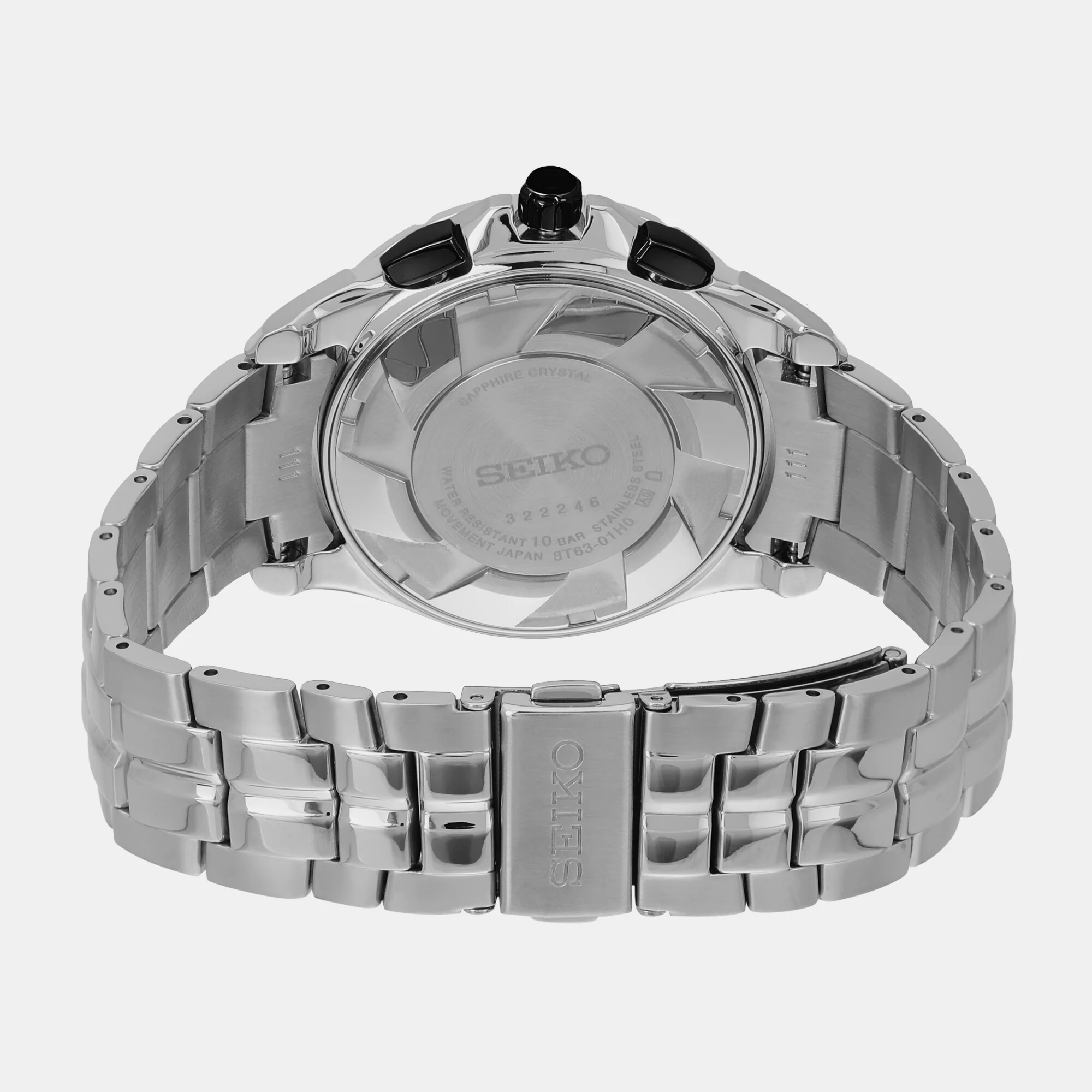 Coutura Men Quartz White Dial Chronograph Stainless Steel Watch SSB433P9 - Image 5