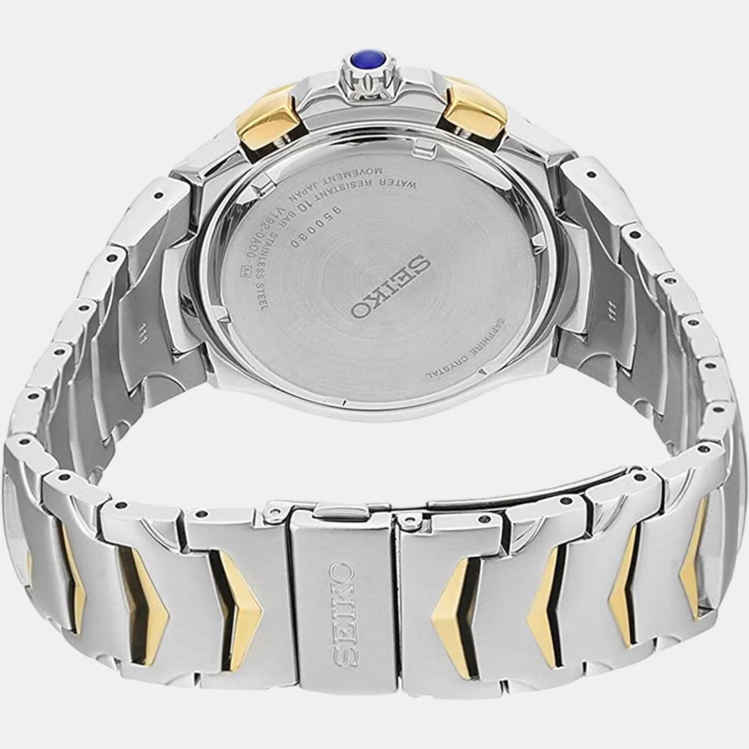 Coutura Men Solar Blue Dial Chronograph Stainless Steel Watch SSC750P1 - Image 3