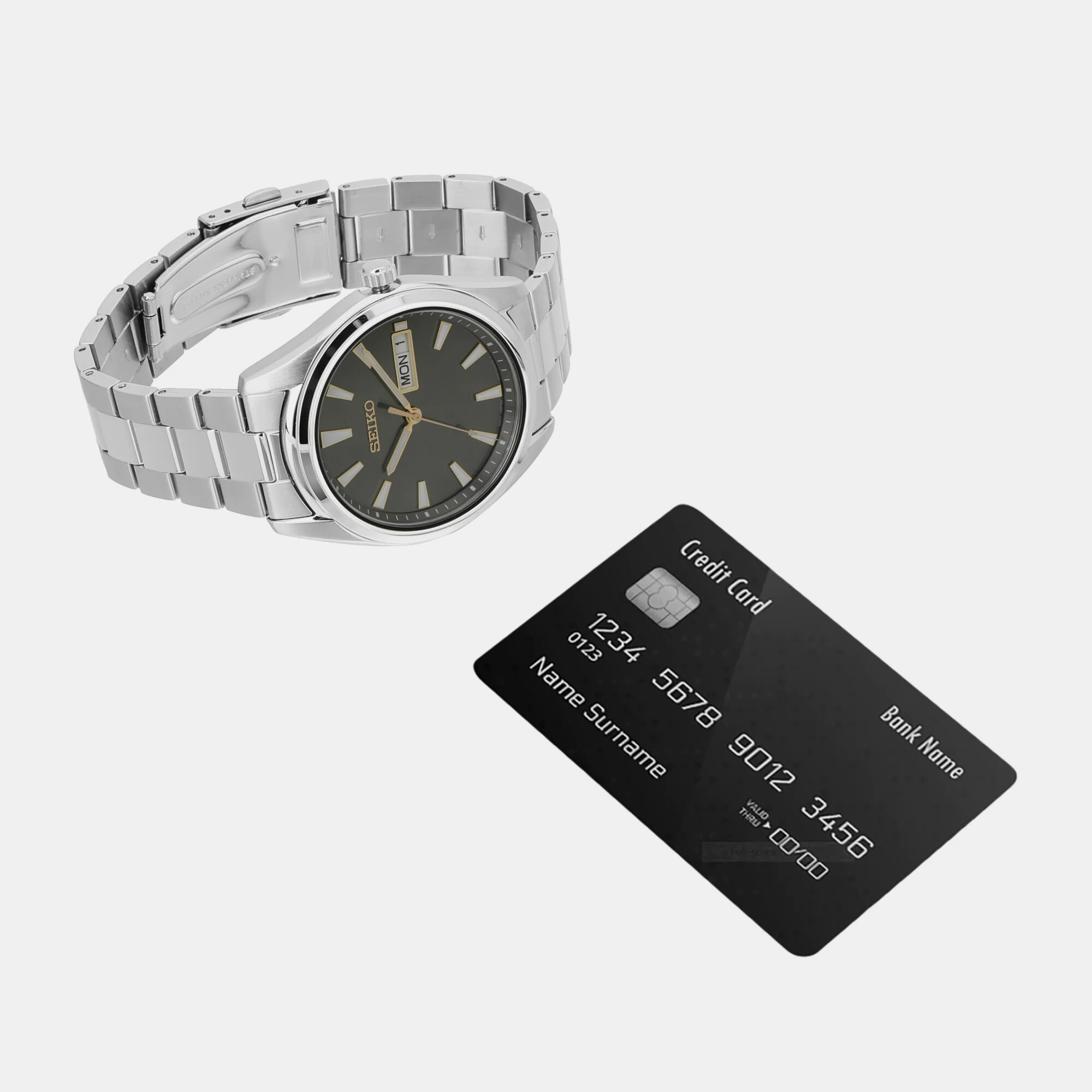 Dress Men Quartz Black Dial Analog Stainless Steel Watch SUR307P1 - Image 5