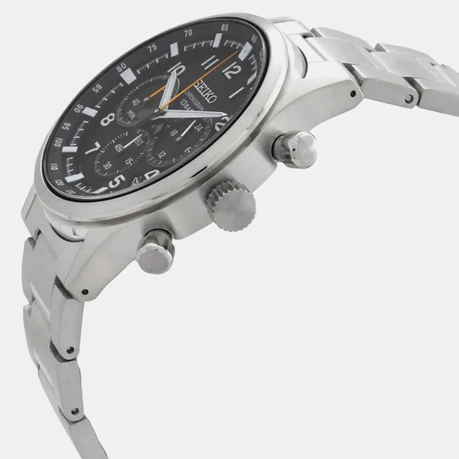 Dress Men Quartz Black Dial Chronograph Stainless Steel Watch SSB447P1 - Image 3
