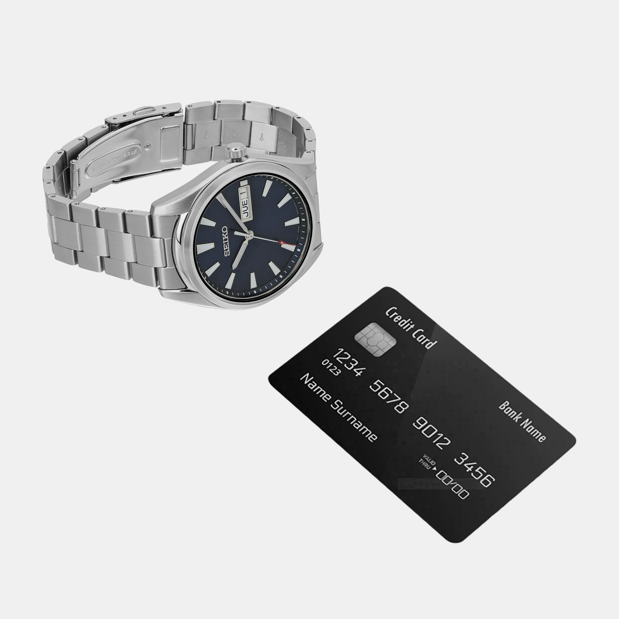 Dress Men Quartz Blue Dial Analog Stainless Steel Watch SUR341P1 - Image 5