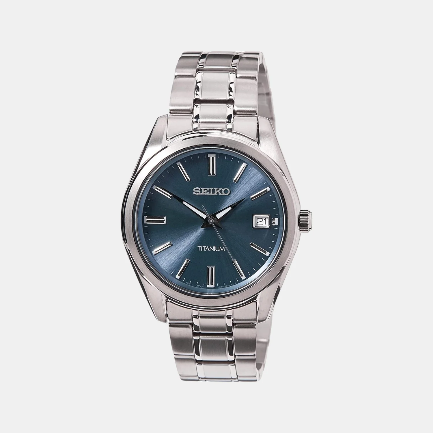 Dress Men Quartz Blue Dial Analog Stainless Steel Watch SUR371P1