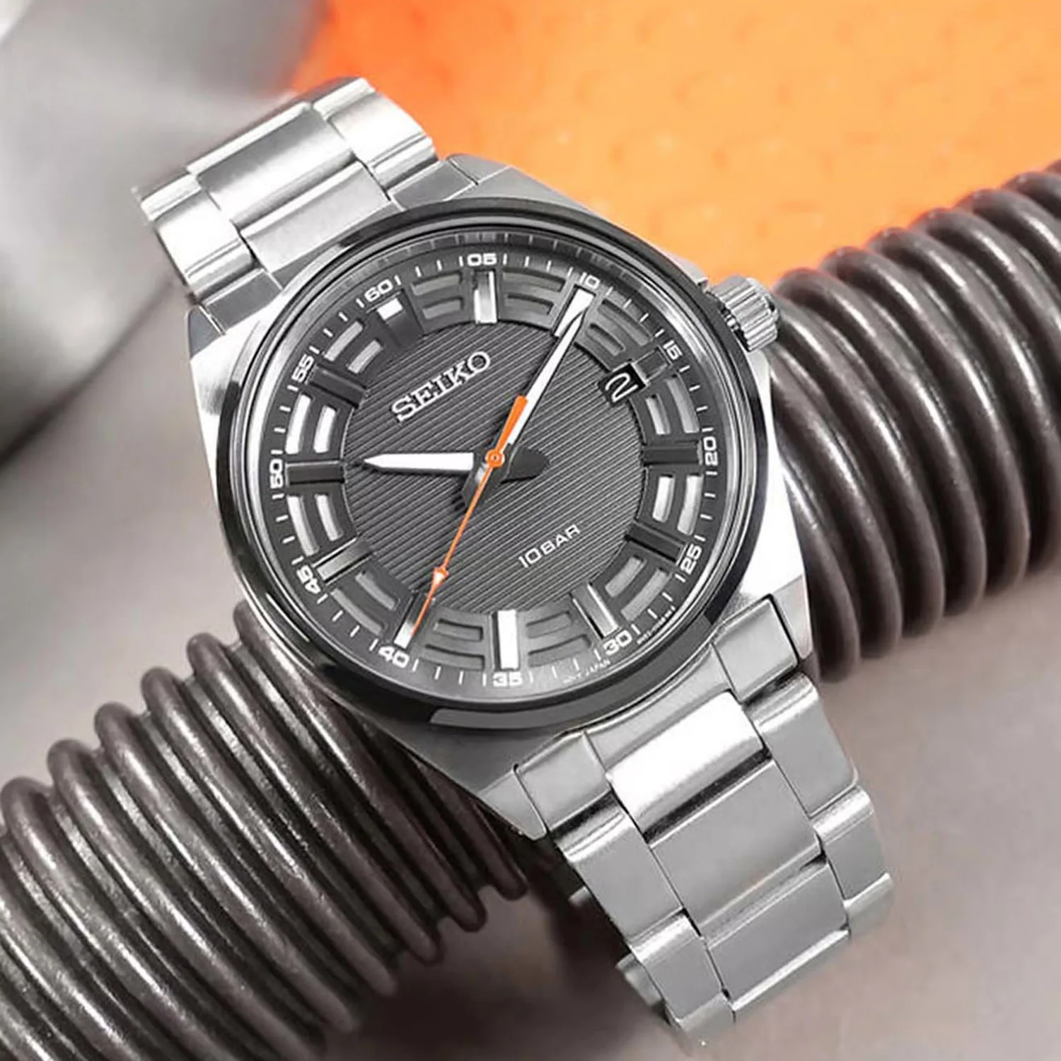 Dress Men Quartz Grey Dial Analog Stainless Steel Watch SUR507P1 - Image 3