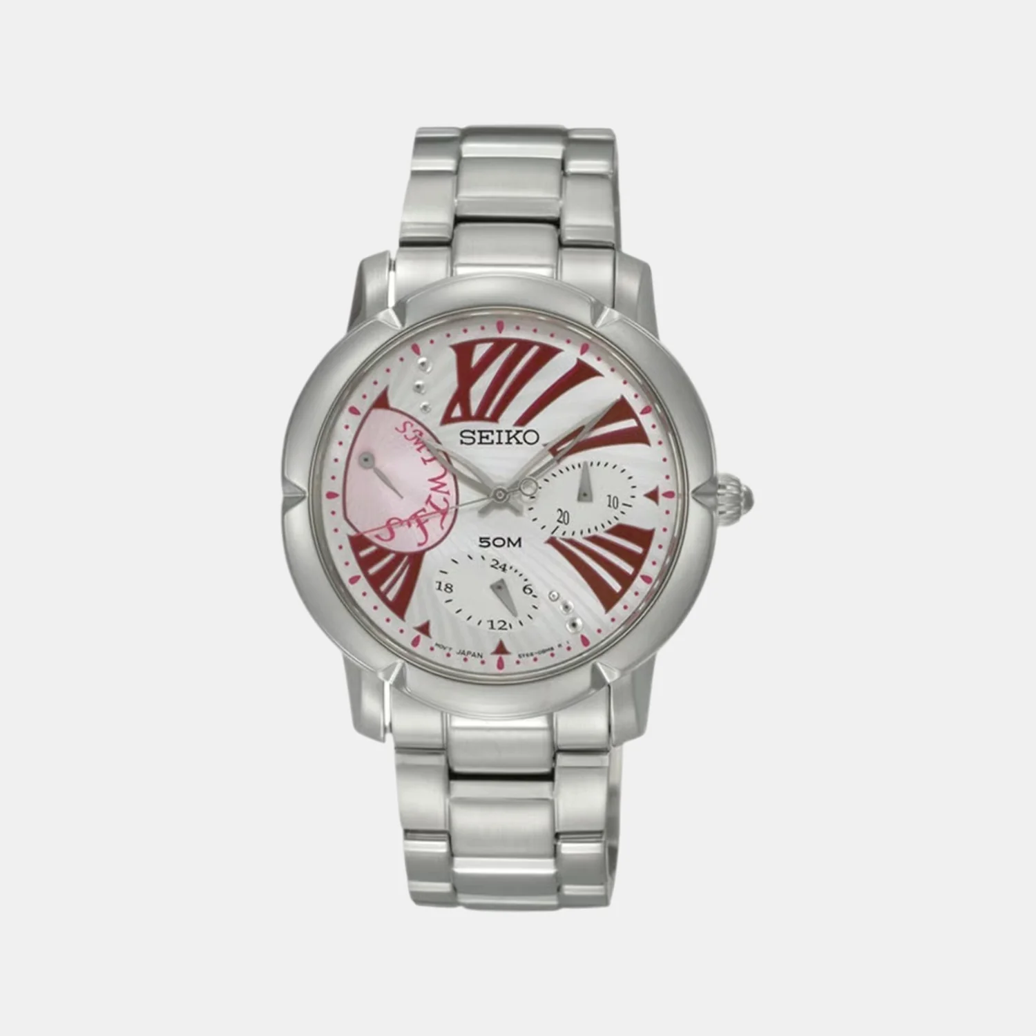 Dress Women Quartz White Dial Multi-Function Stainless Steel Watch SNT877P1 - Image 2