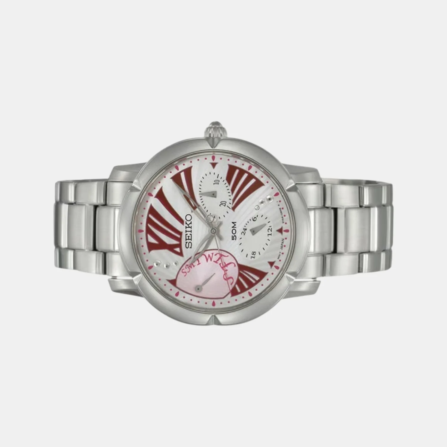 Dress Women Quartz White Dial Multi-Function Stainless Steel Watch SNT877P1 - Image 4