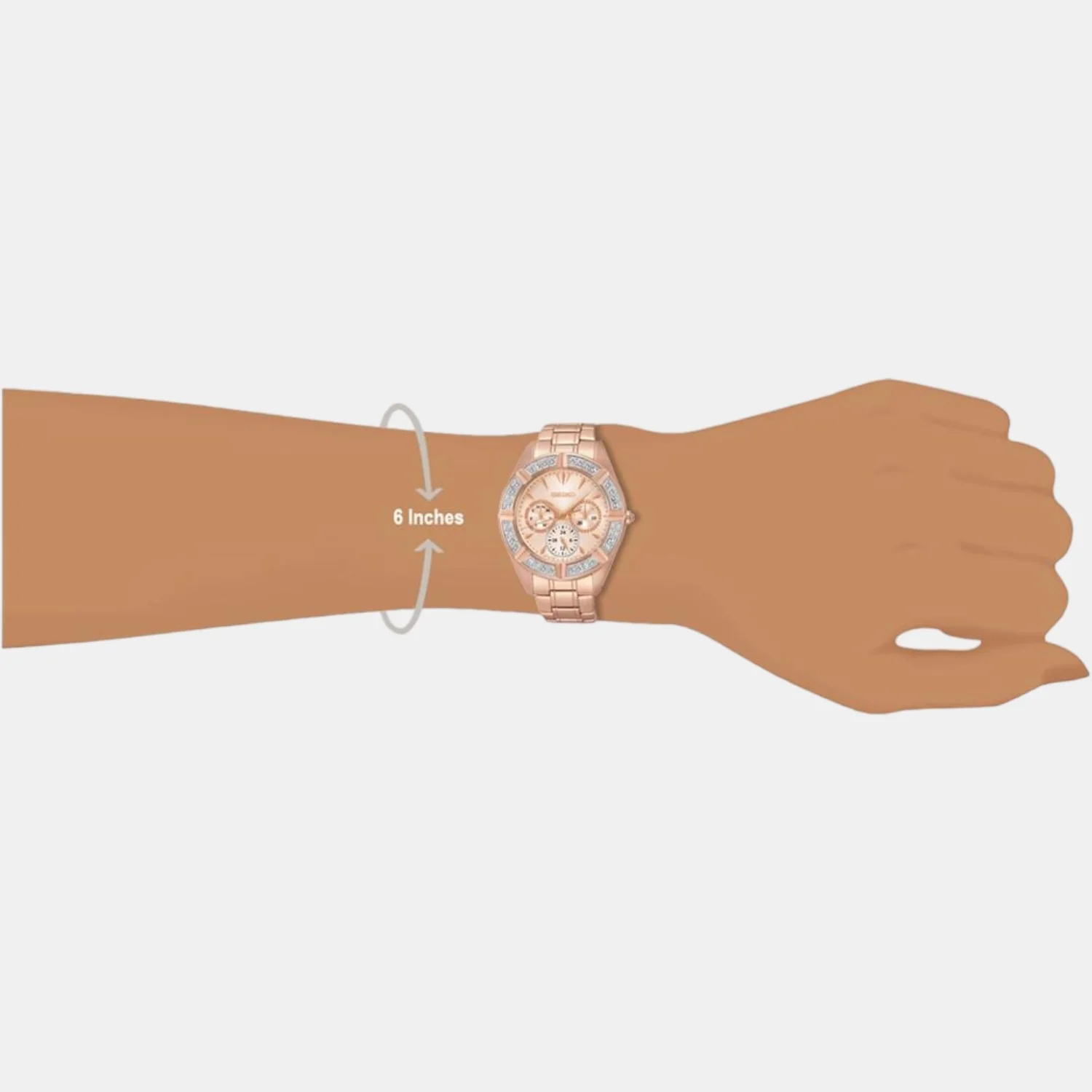 Lord - Ladies Women Kinetic Rose Gold Dial Chronograph Stainless Steel Watch SKY680P1 - Image 4