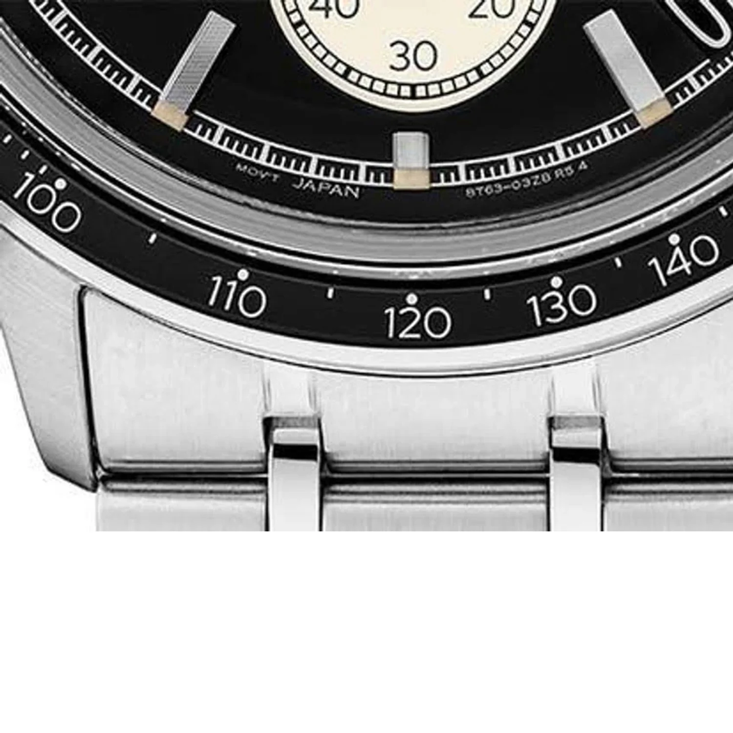 Men Quartz Black Dial Chronograph Stainless Steel Watch SSB479P1 - Image 4