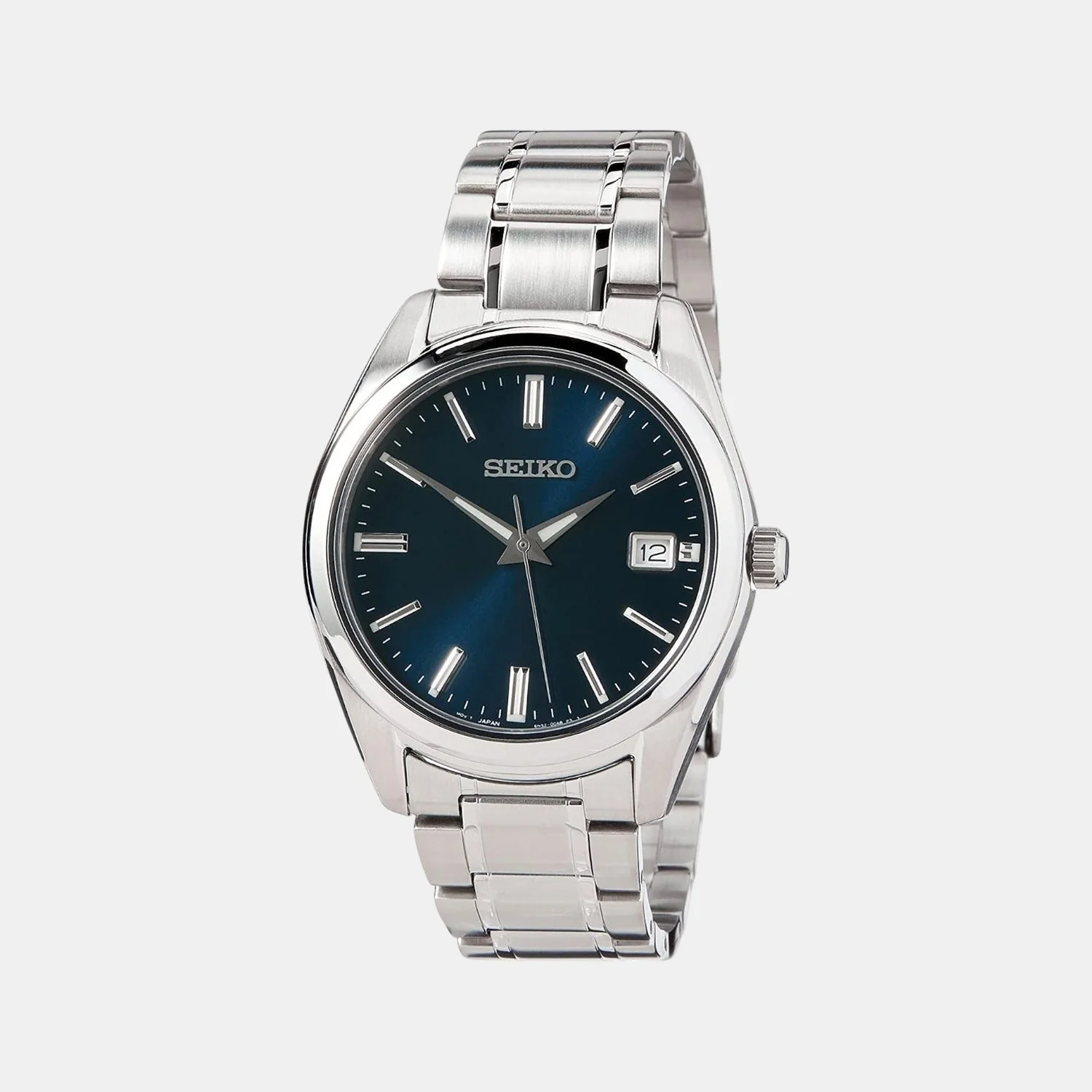 Men Quartz Blue Dial Analog Stainless Steel Watch SUR309P1