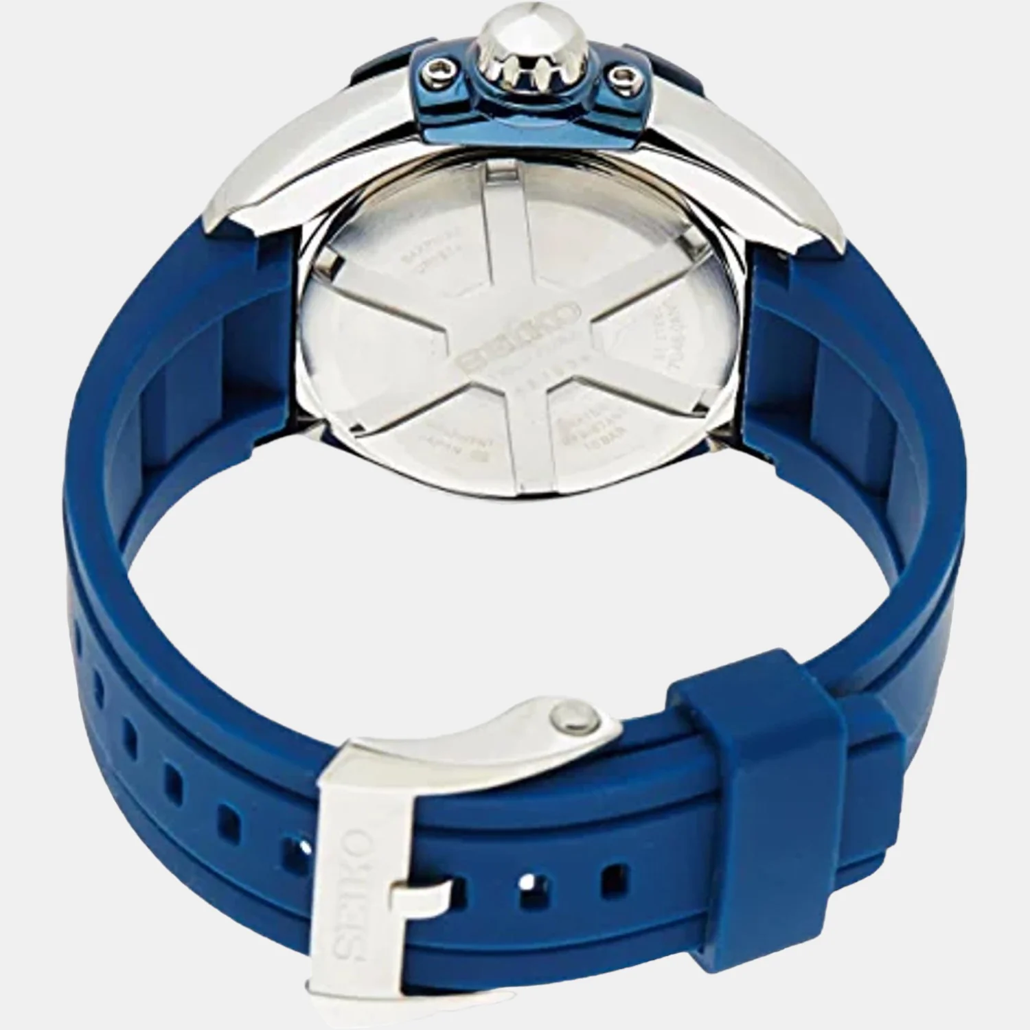 Men Quartz Blue Dial Chronograph Silicone Watch SNP103P1 - Image 3