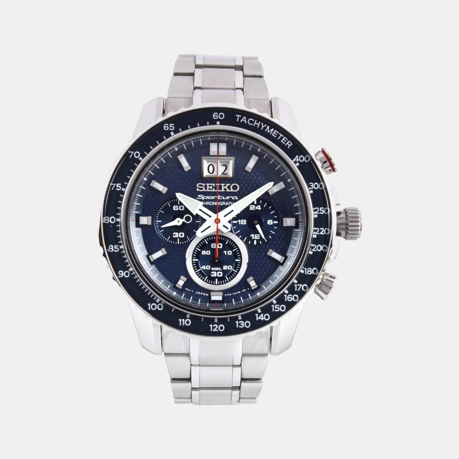 Men Quartz Blue Dial Chronograph Stainless Steel Watch SPC135P1