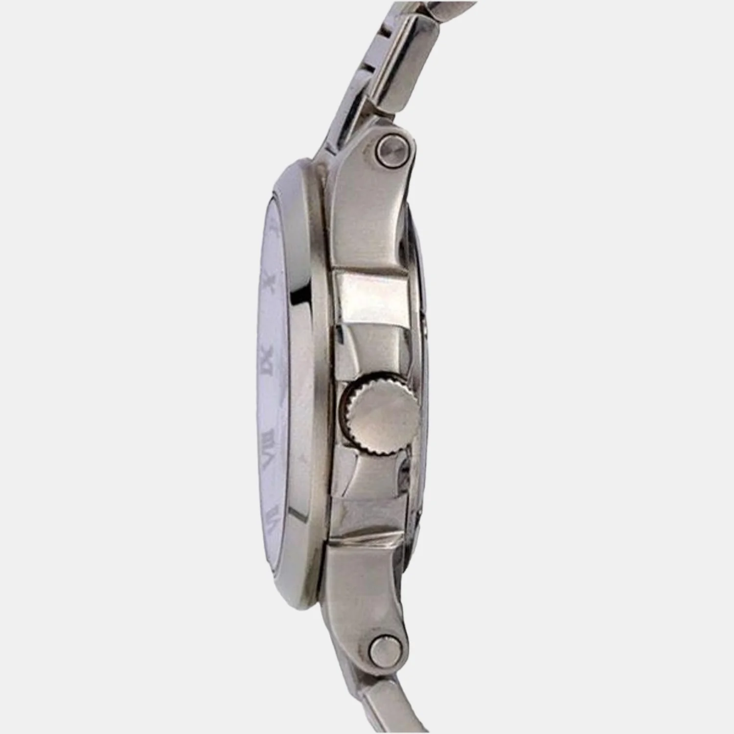 Men Quartz White Dial Analog Stainless Steel Watch SNP001P1 - Image 2