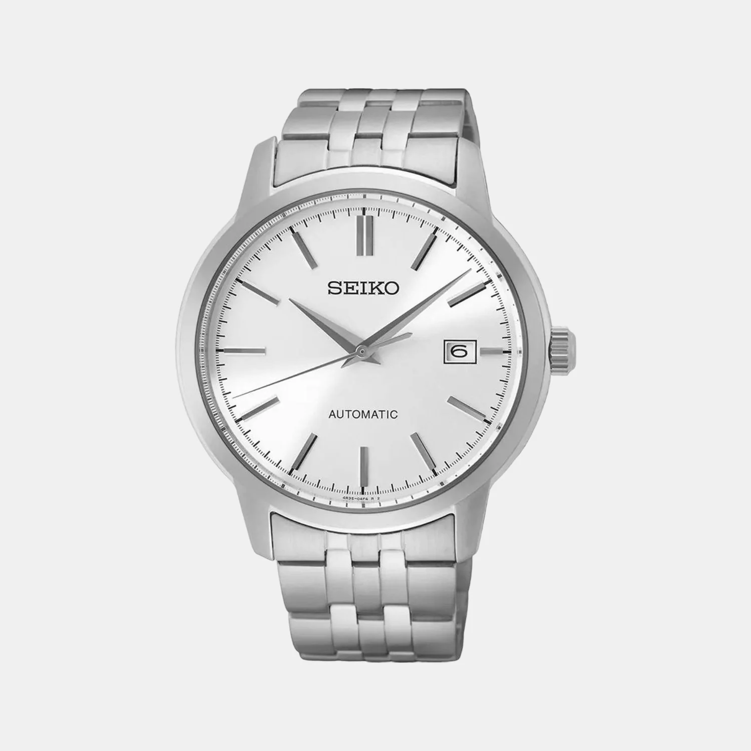 Men Quartz White Dial Analog Stainless Steel Watch SRPH85K1