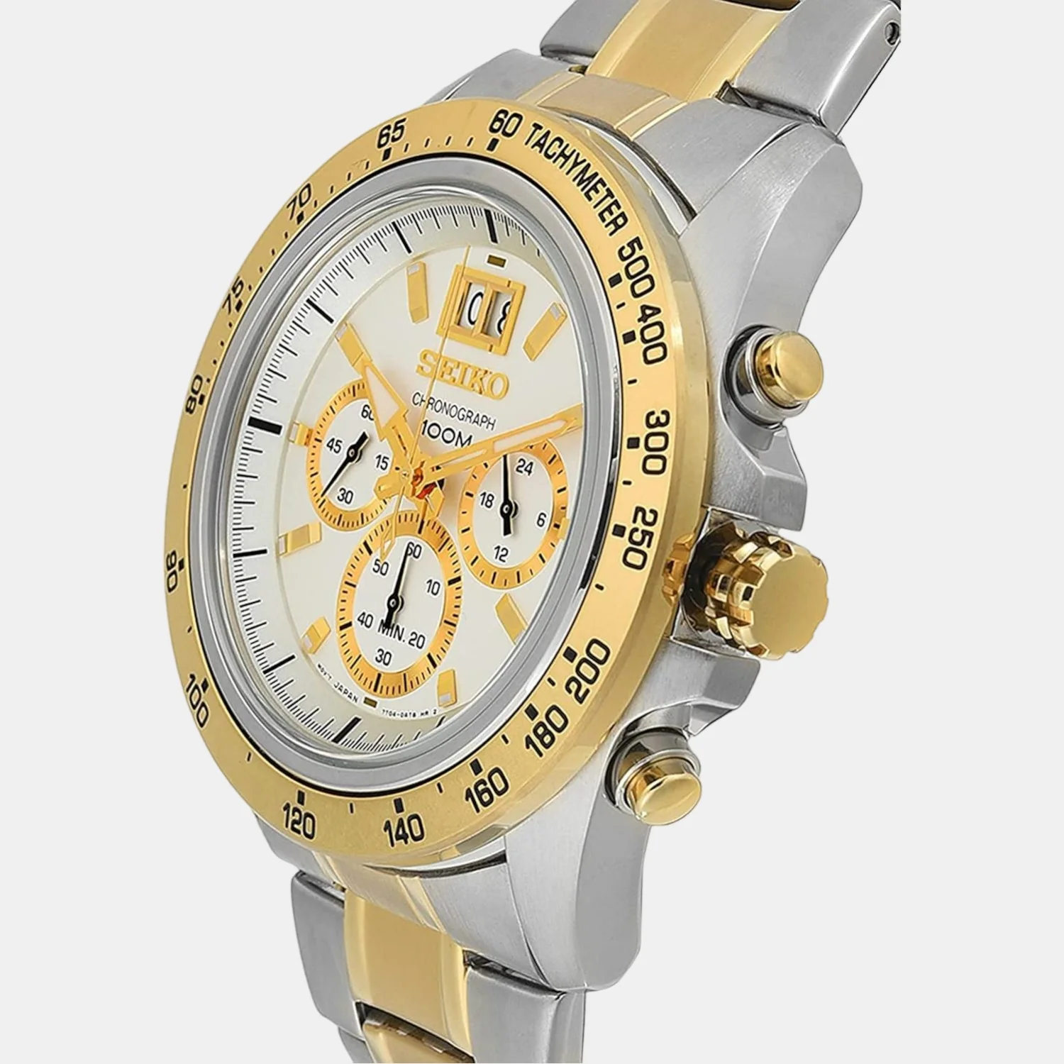 Men Quartz White Dial Chronograph Stainless Steel Watch SPC228P1 - Image 2