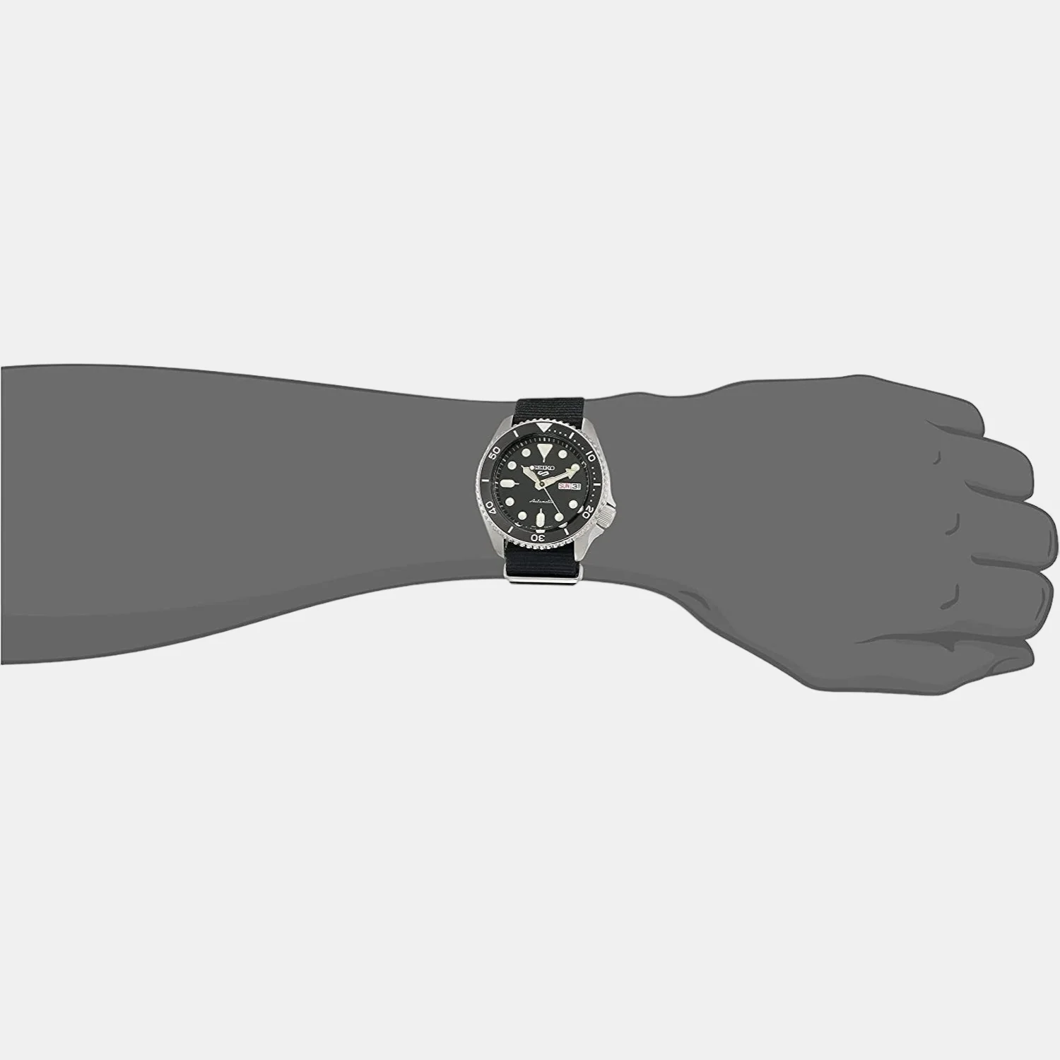 New 5 Sports Men Automatic Black Dial Analog Nylon Watch SRPD55K3 - Image 6