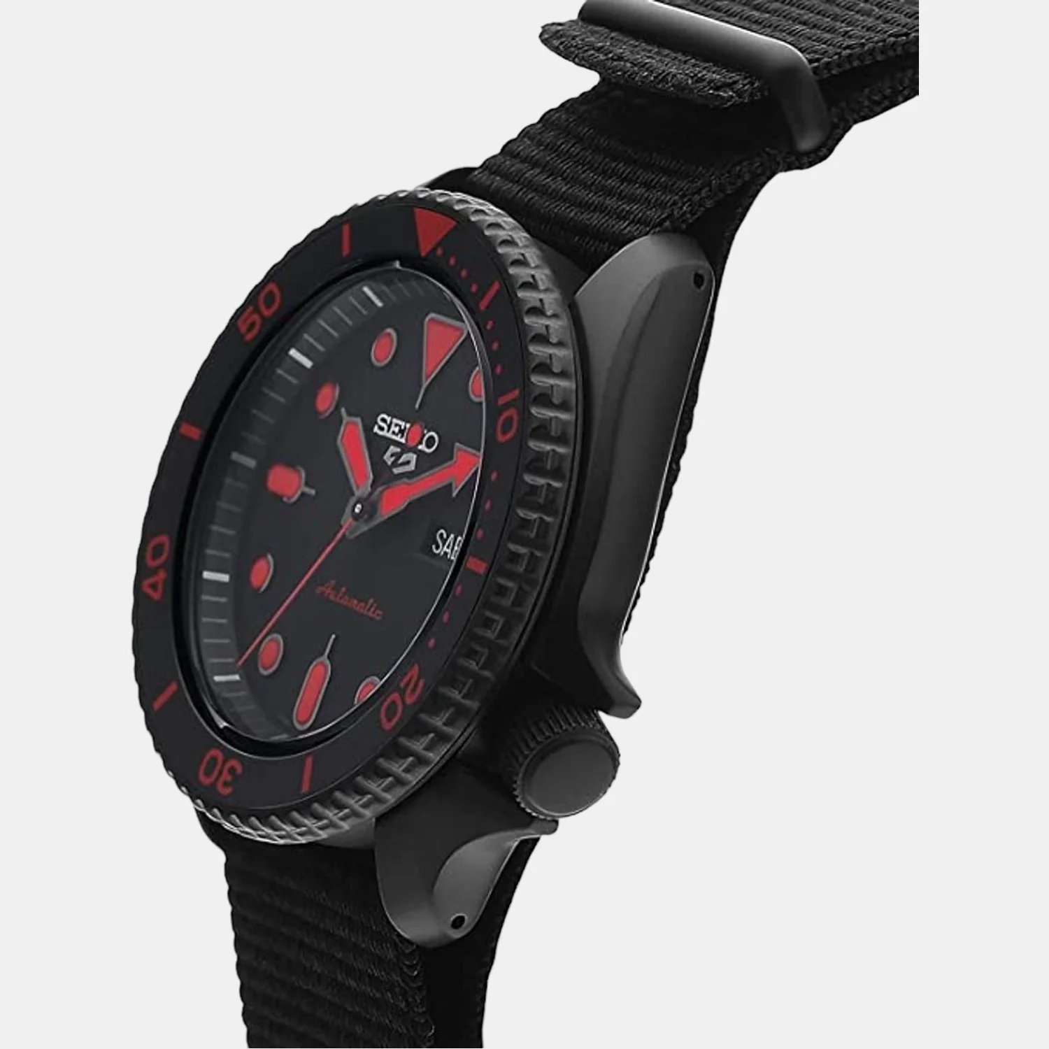New 5 Sports Men Automatic Black Dial Analog Nylon Watch SRPD83K1 - Image 2
