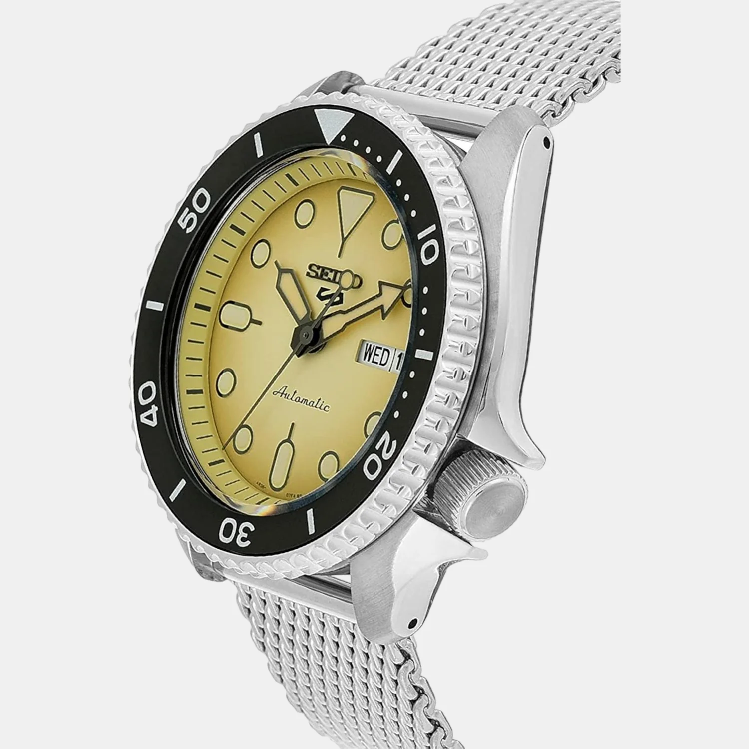 New 5 Sports Men Automatic White Dial Analog Stainless Steel Watch SRPD67K1 - Image 2
