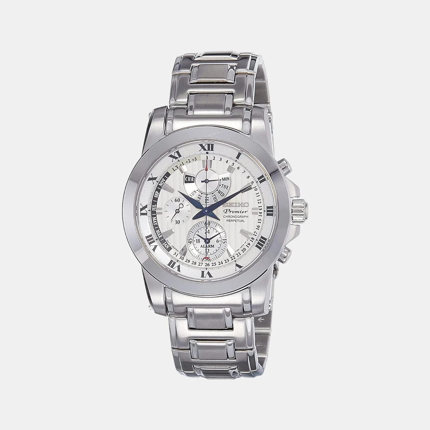 Premier Men Quartz White Dial Chronograph Stainless Steel Watch SPC159P1