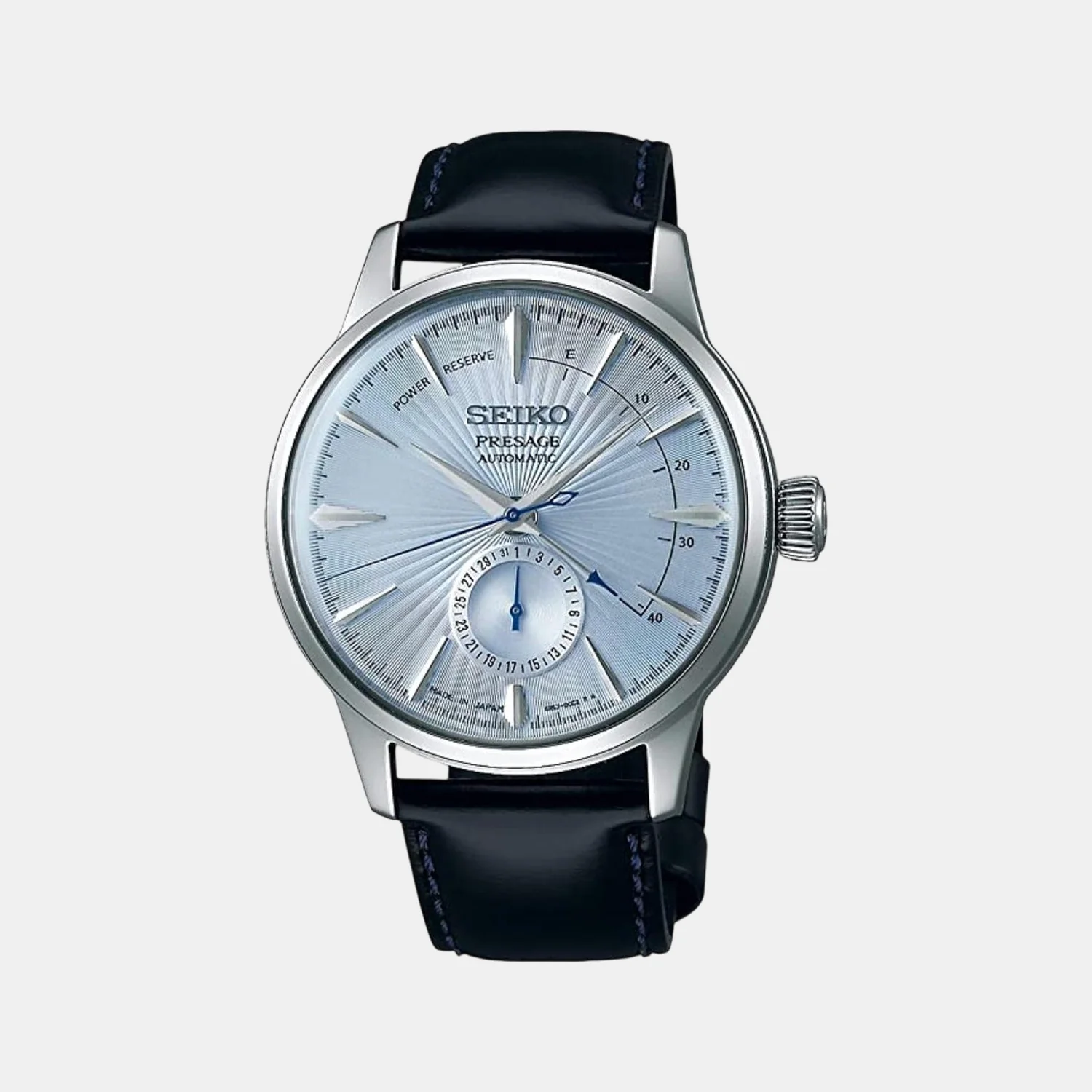 Presage Men Automatic Blue Dial Analog Leather Watch SSA343J1