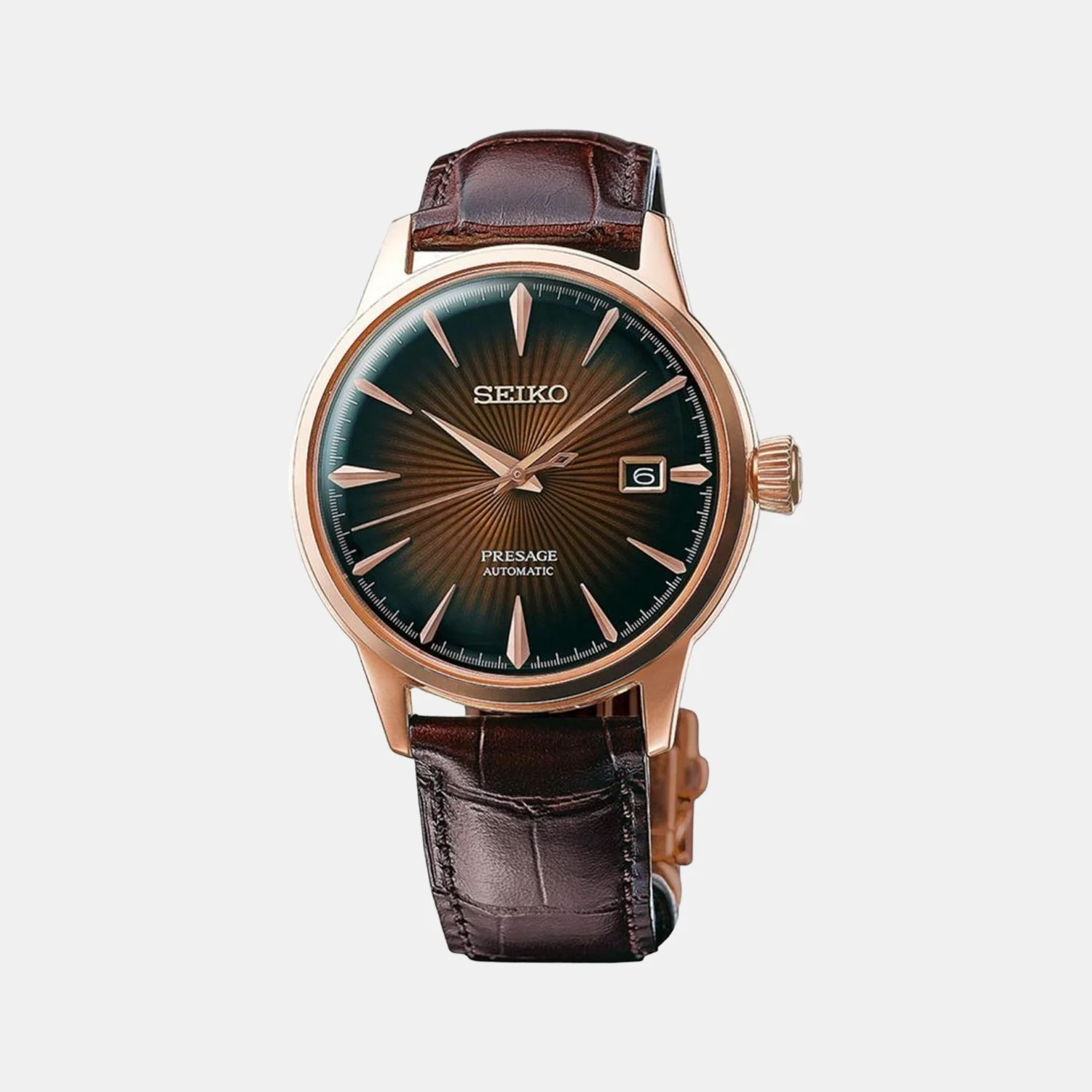 Presage Men Automatic Brown Dial Analog Leather Watch SRPB46J1 - Image 2