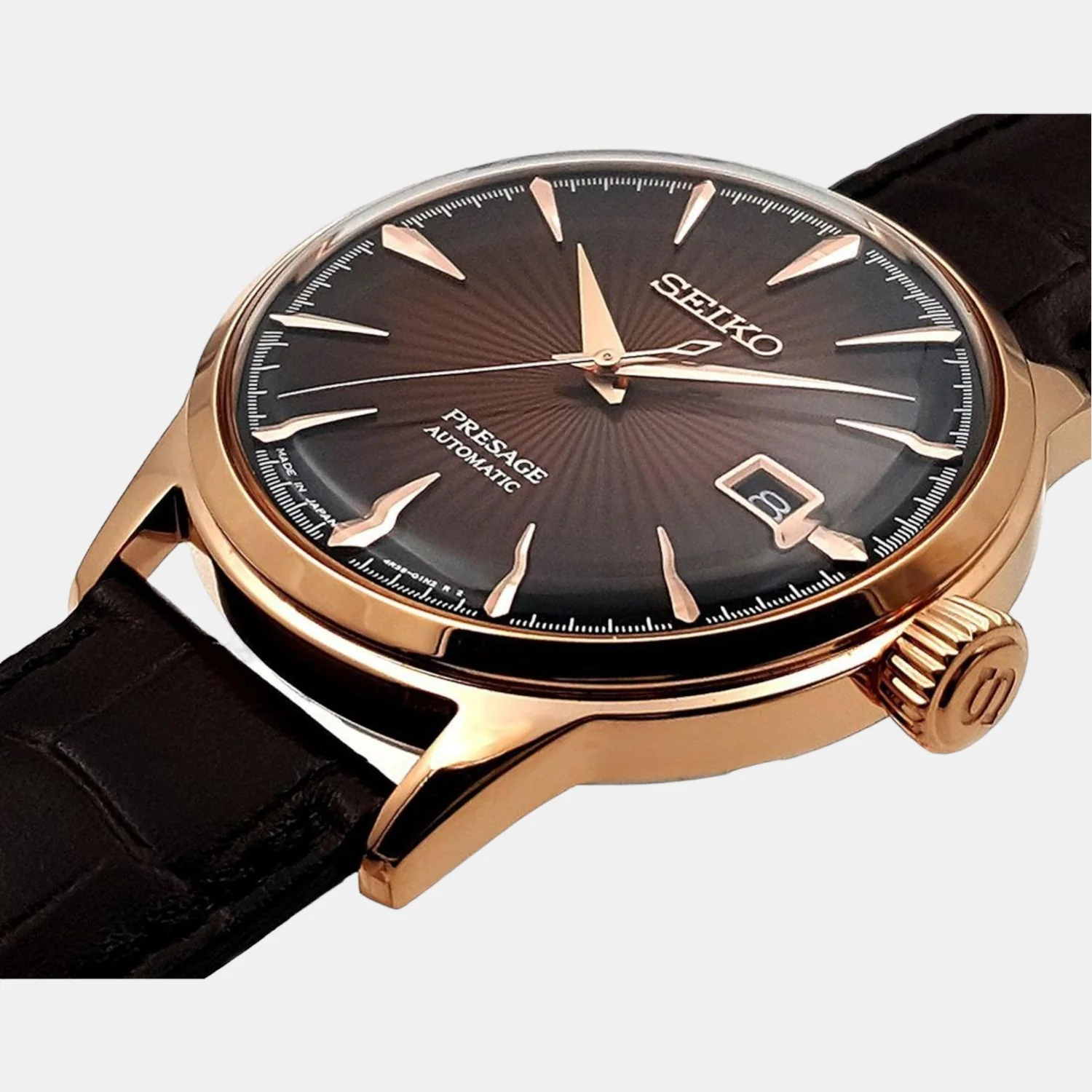 Presage Men Automatic Brown Dial Analog Leather Watch SRPB46J1 - Image 6